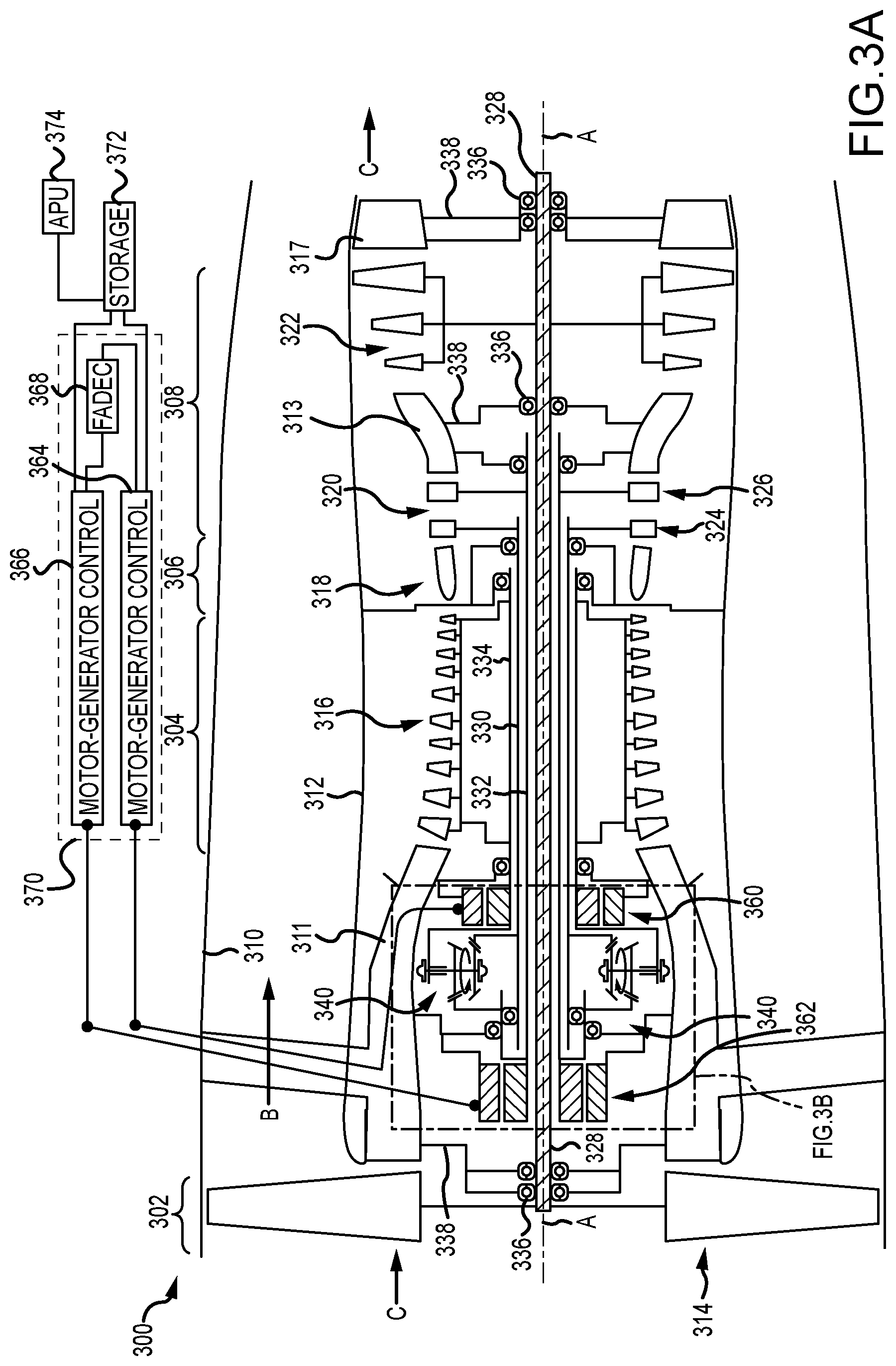Patent US12173644 Figure 5 – Augmented drive of compressors via differential and multistage turbine