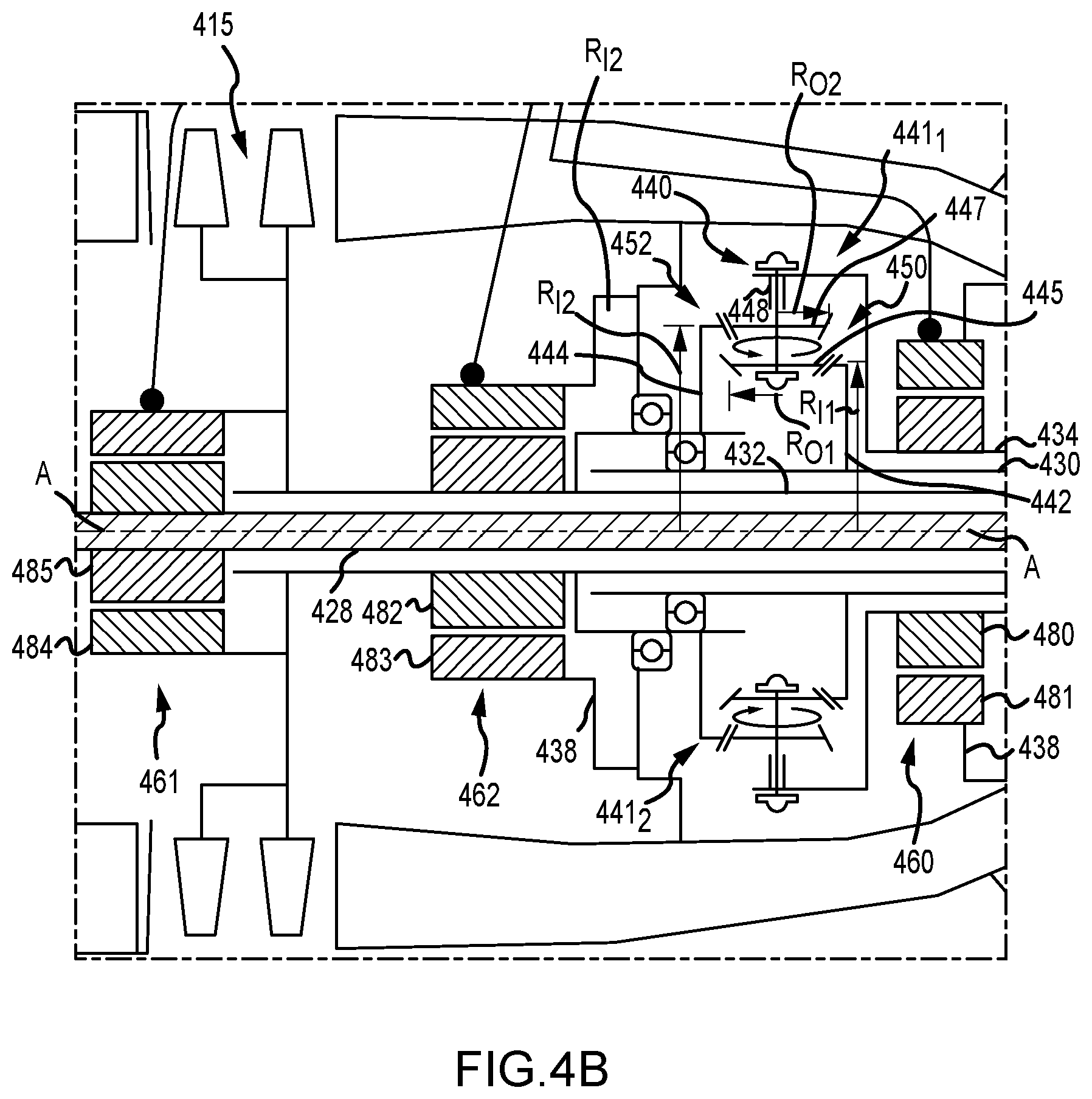 Patent US12173644 Figure 8 – Augmented drive of compressors via differential and multistage turbine