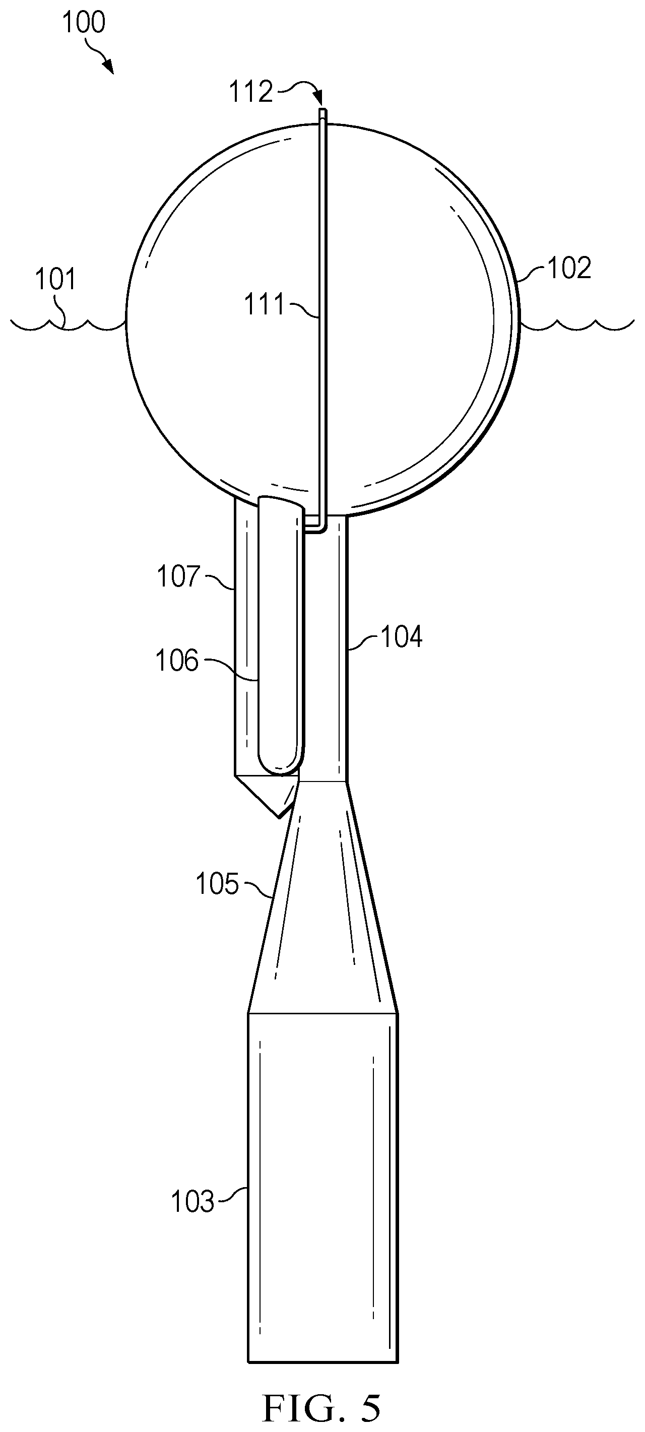 Patent US12173683 Figure 5 – Pressure-regulating hydrodynamic pump and wave engine