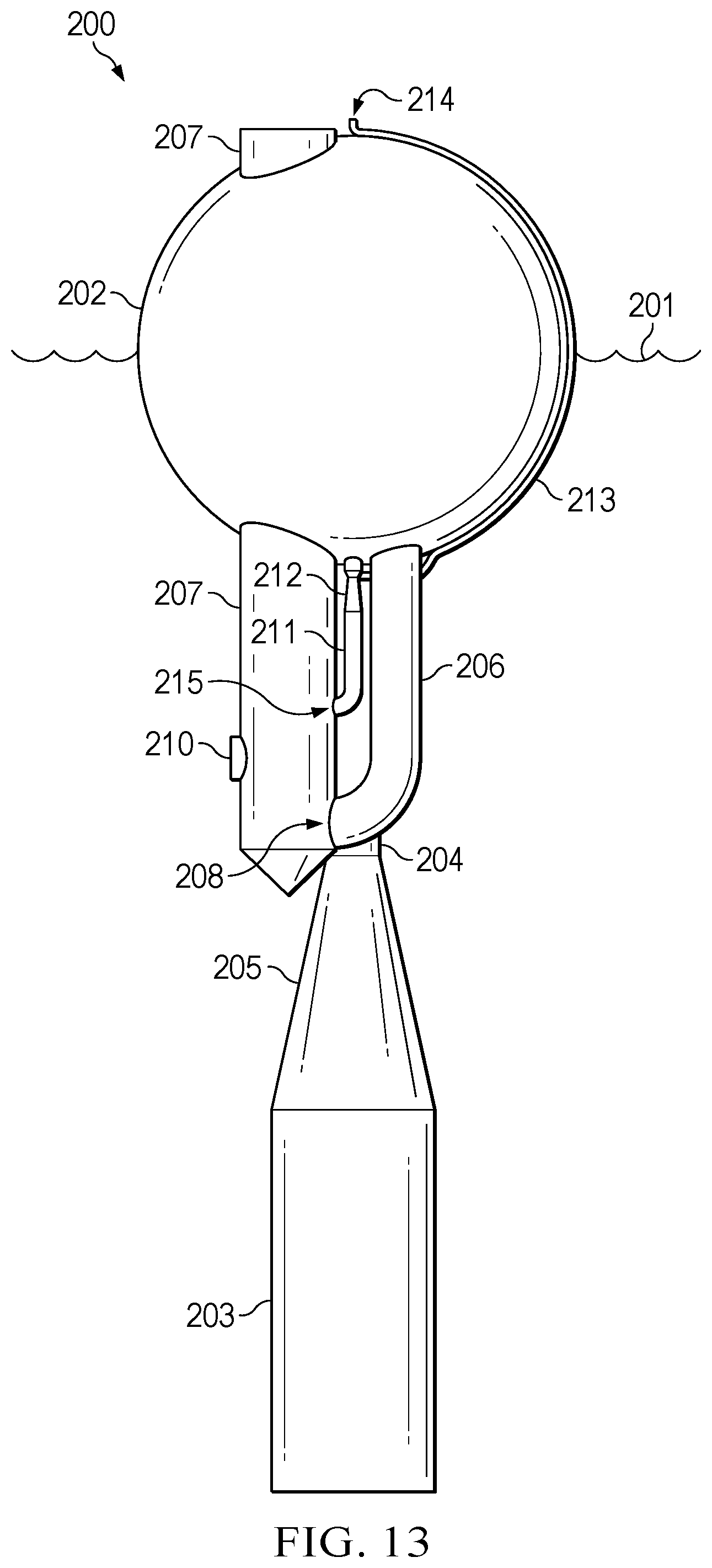 Patent US12173683 Figure 13 – Pressure-regulating hydrodynamic pump and wave engine