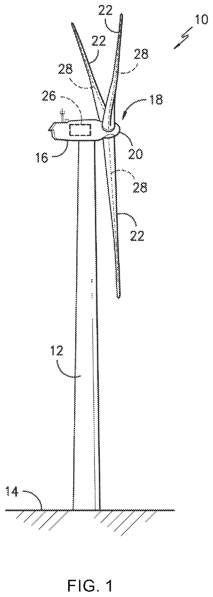 Patent US12173696 Figure 1 – Wind turbine having eigenfrequency modifier