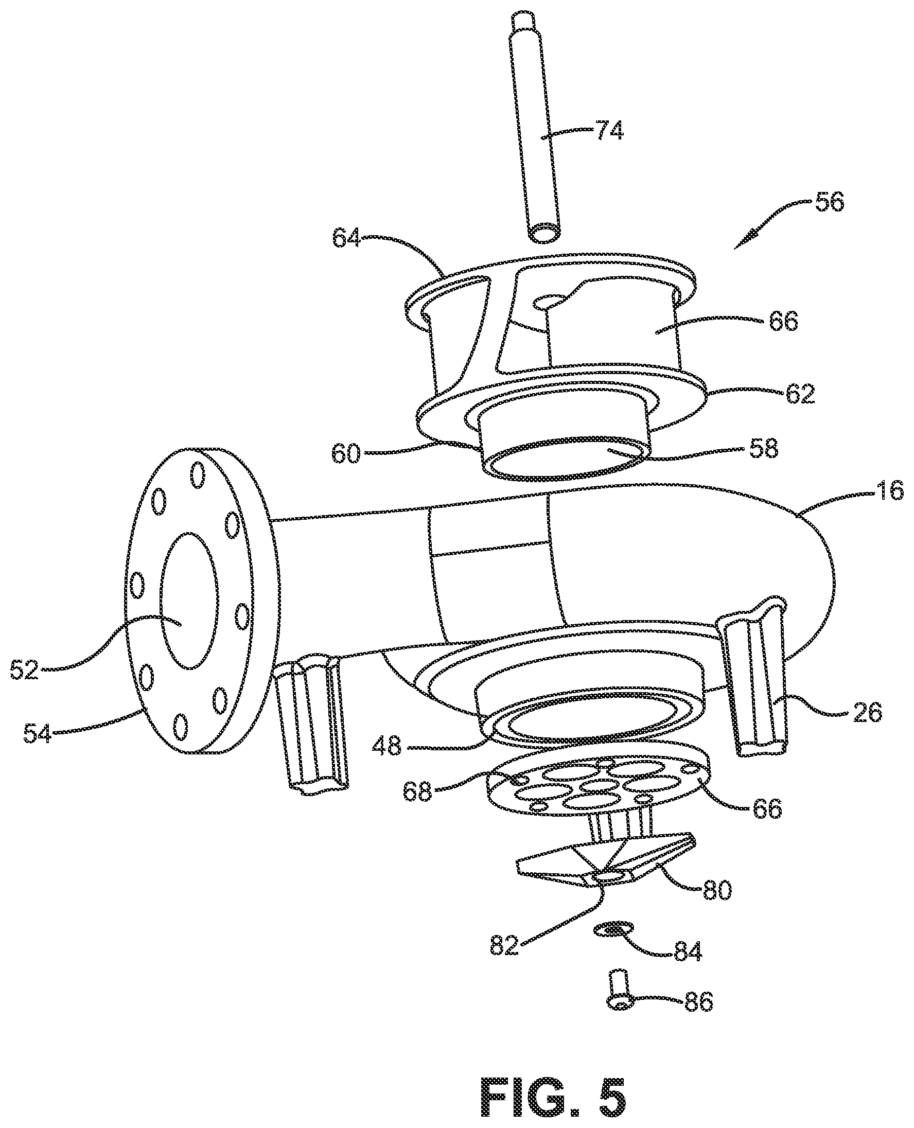Patent US12173728 Figure 5 – Submersible pump with external slicer
