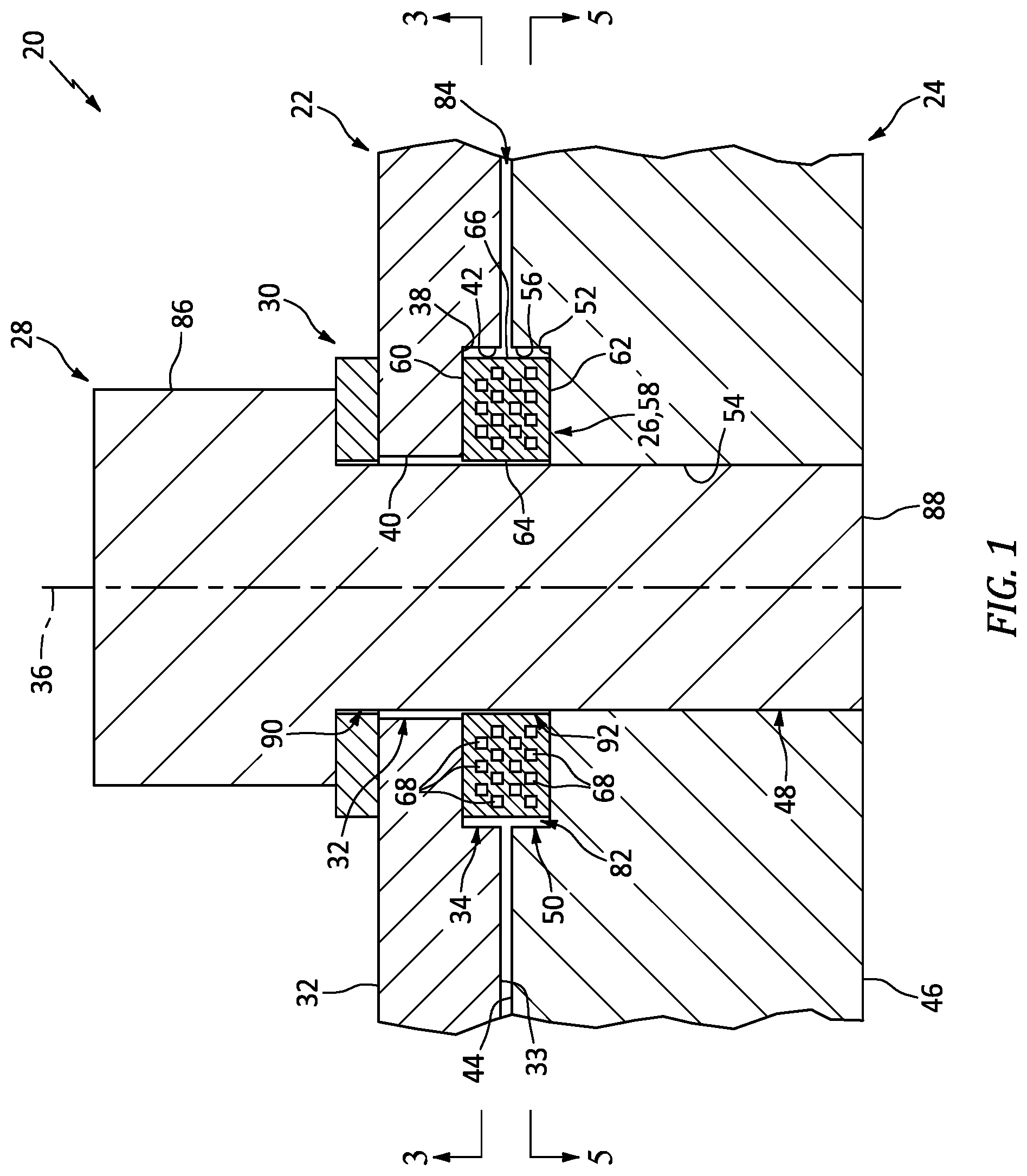 Patent US12173748 Figure 1 – Structural joint isolator with internal cavities