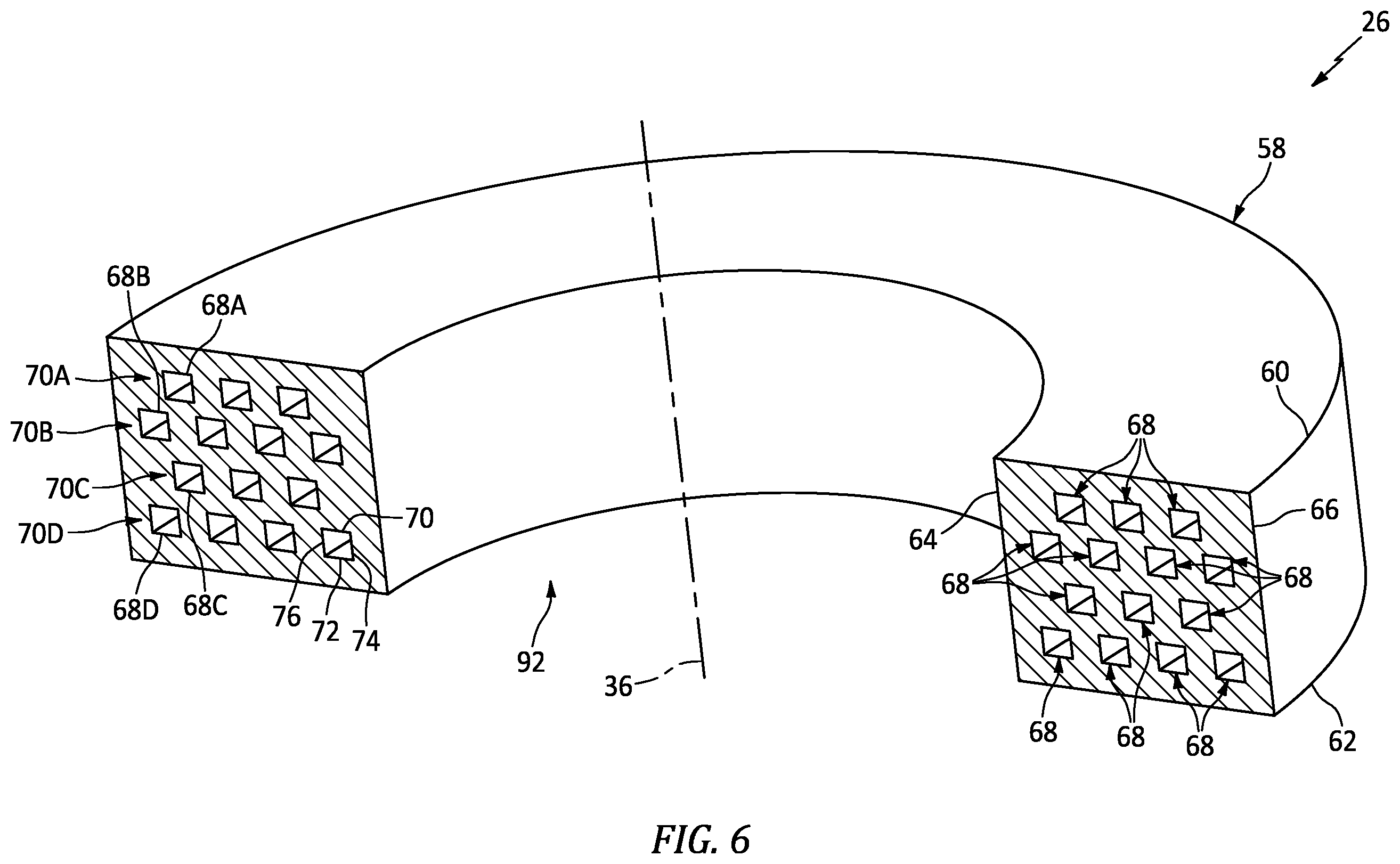 Patent US12173748 Figure 6 – Structural joint isolator with internal cavities