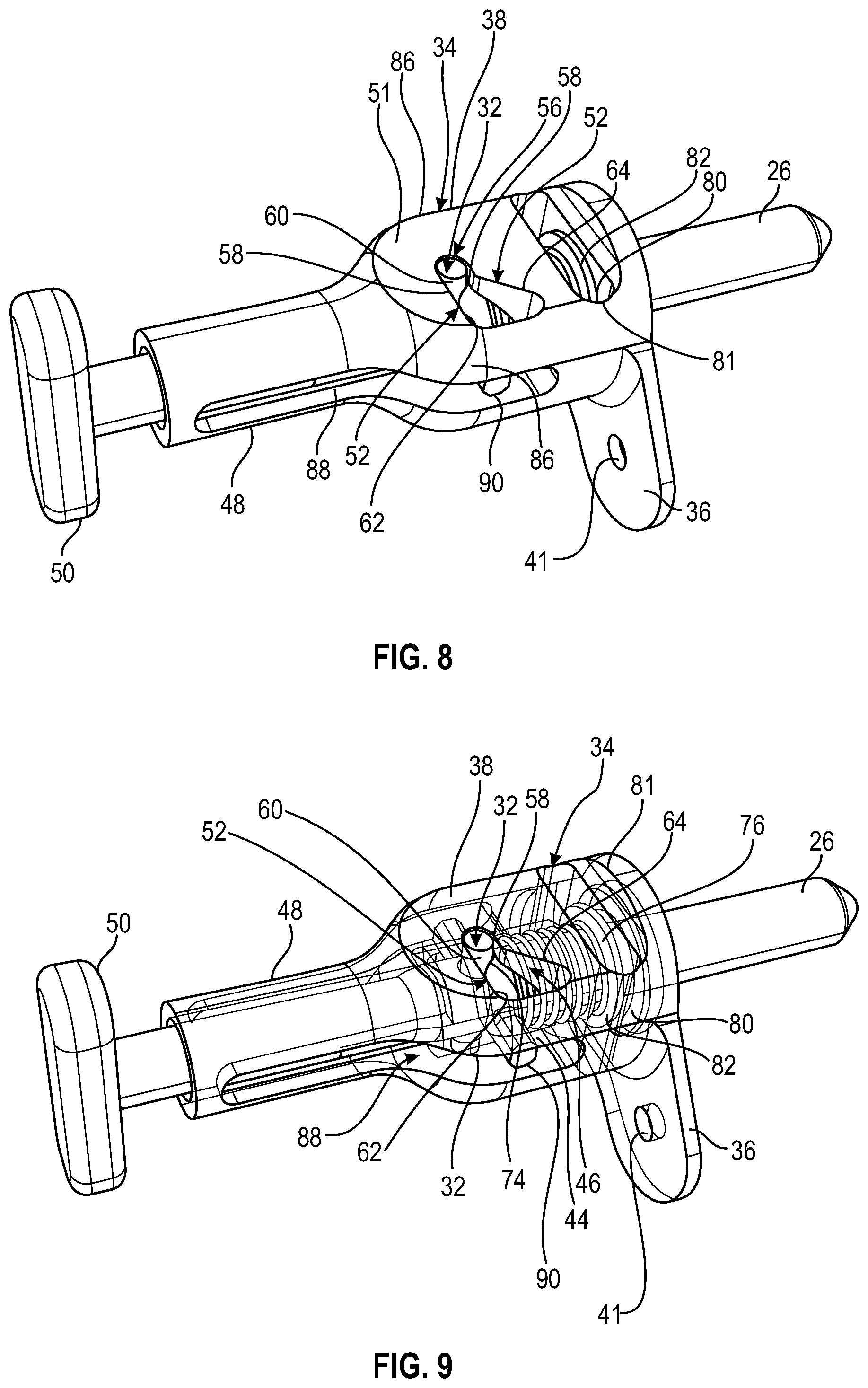 Patent US12173750 Figure 5 – Hinge for articulating two panels of an aircraft propulsion assembly