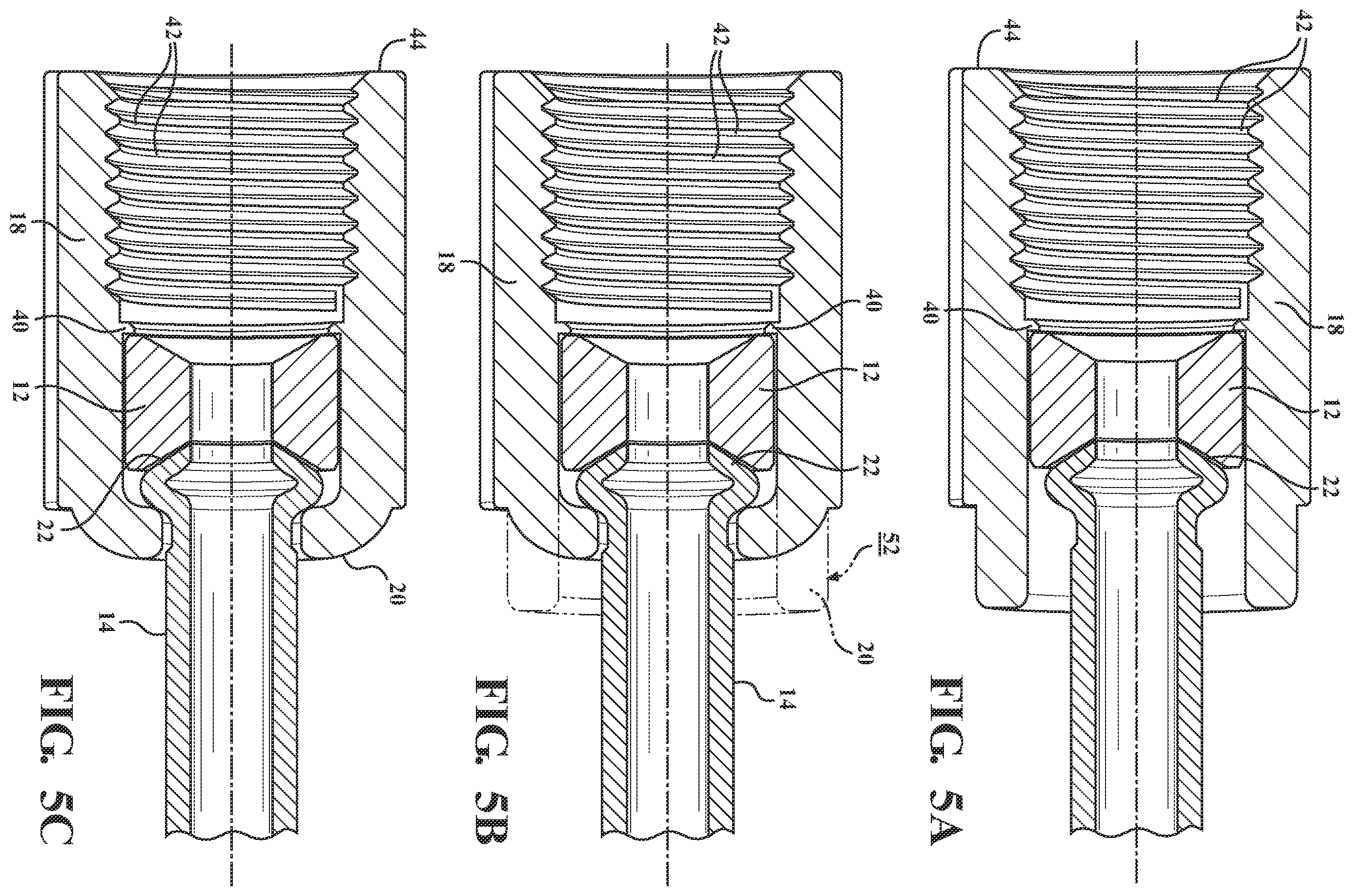Patent US12173814 Figure 5 – Female ISO flare union with integrated mating brake ISO F flare port