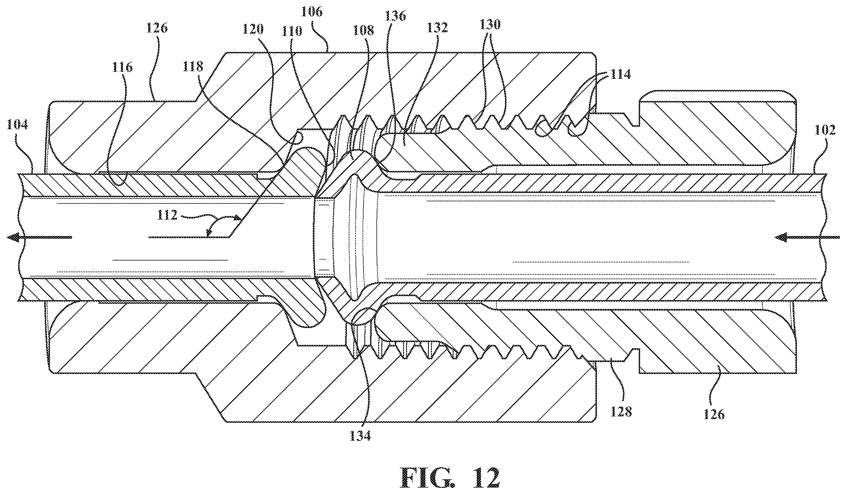 Patent US12173814 Figure 10 – Female ISO flare union with integrated mating brake ISO F flare port