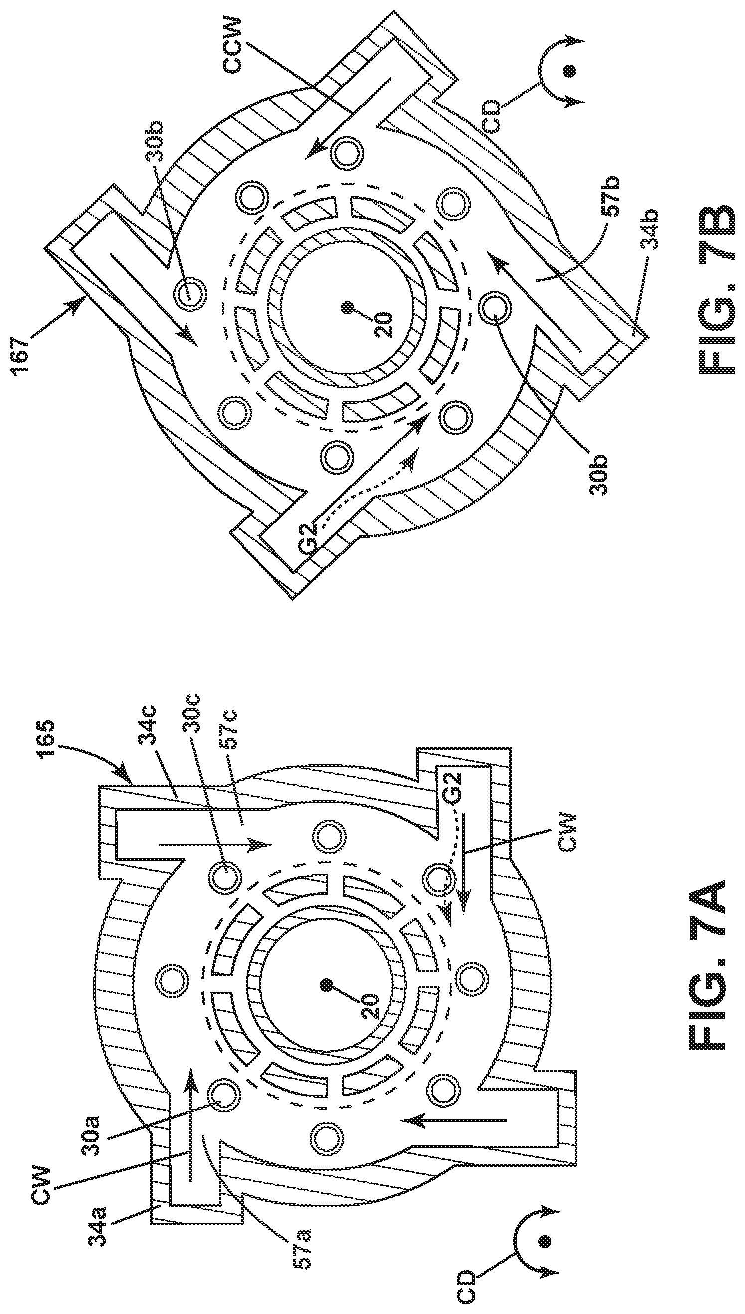 Patent US12173898 Figure 7 – Combustion section with a primary combustor and a set of secondary combustors