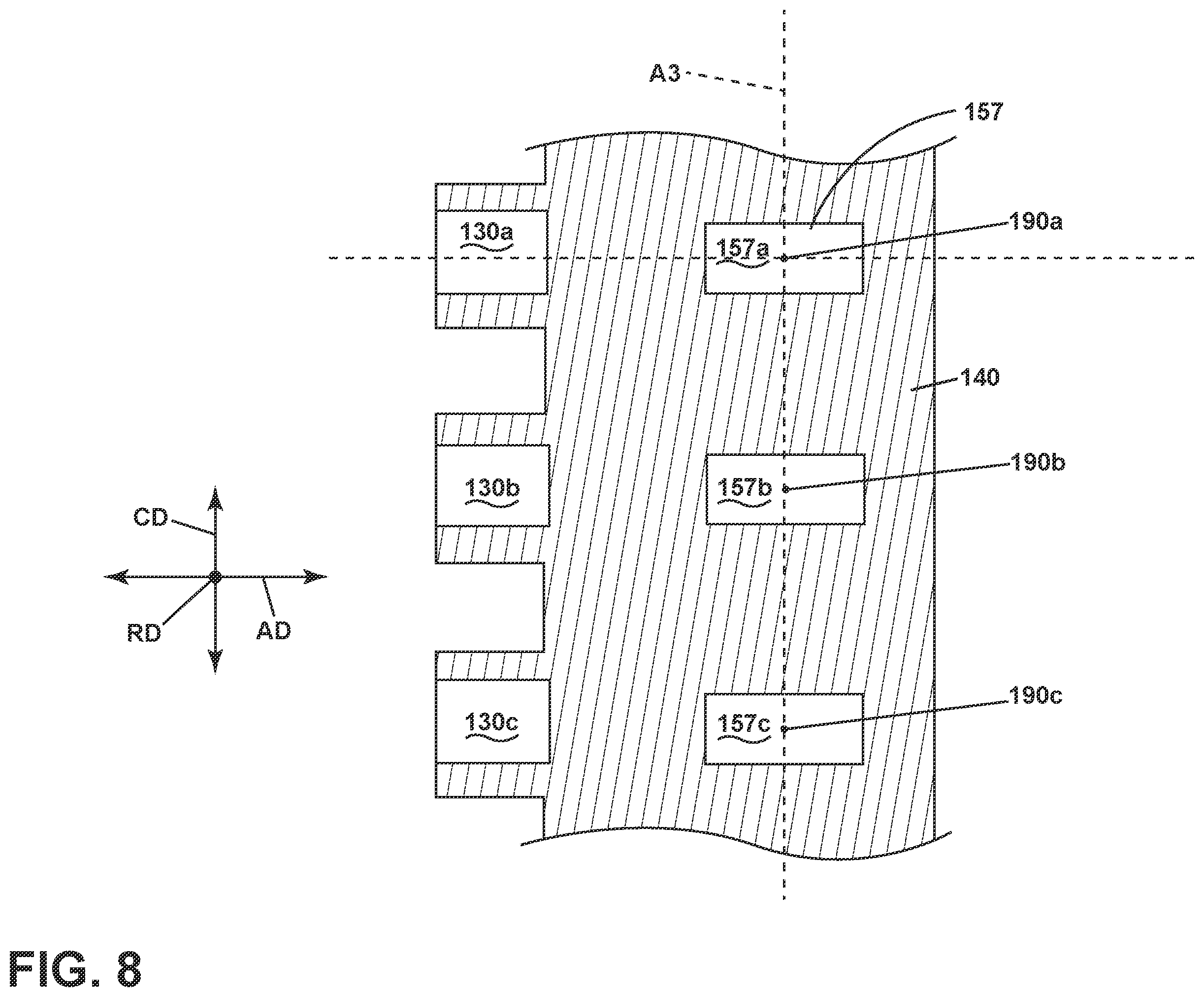 Patent US12173898 Figure 8 – Combustion section with a primary combustor and a set of secondary combustors