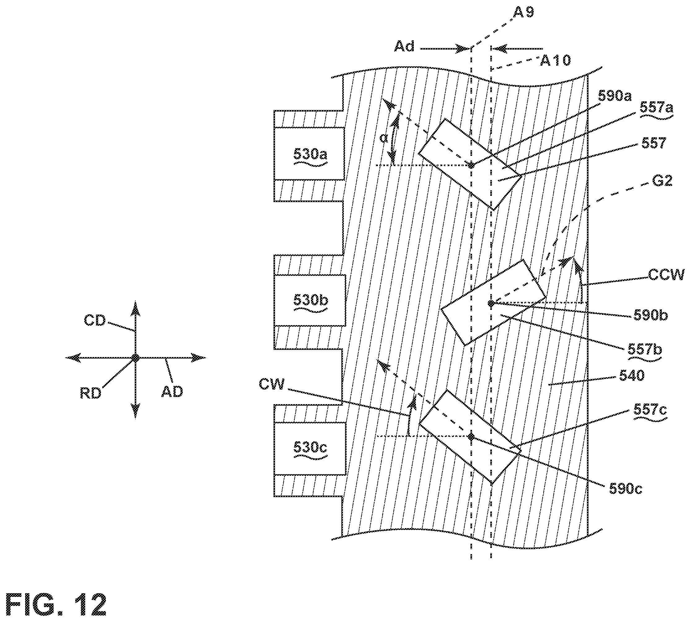 Patent US12173898 Figure 12 – Combustion section with a primary combustor and a set of secondary combustors