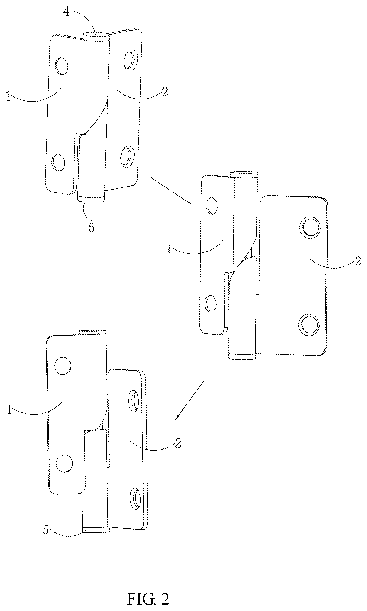 Patent US12173955 Figure 2 – Hinge and refrigeration equipment