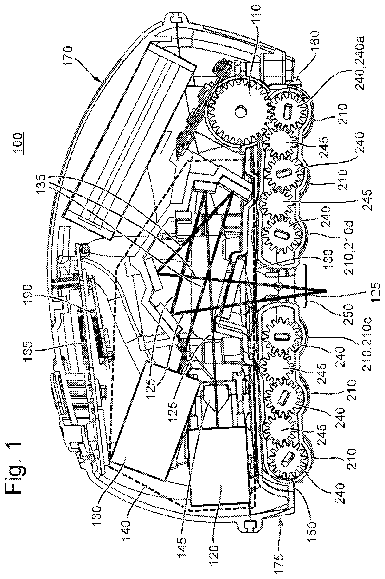 Patent US12174007 — Hand-held tire scanner and method for obtaining a three-dimensional surface profile of a tire — Figure 1