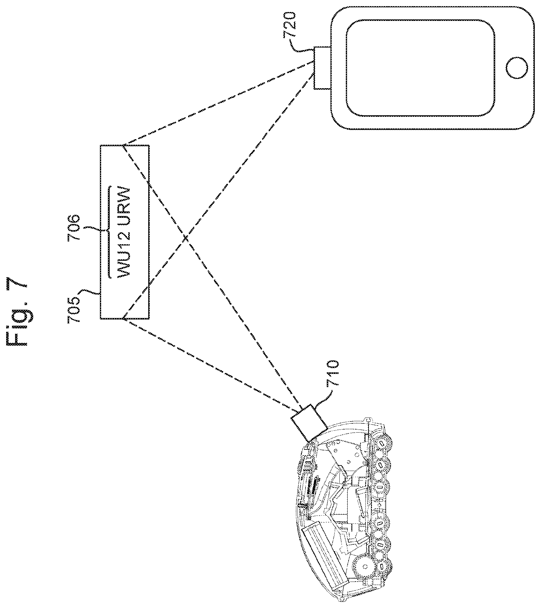 Patent US12174007 Figure 7 – Hand-held tire scanner and method for obtaining a three-dimensional surface profile of a tire