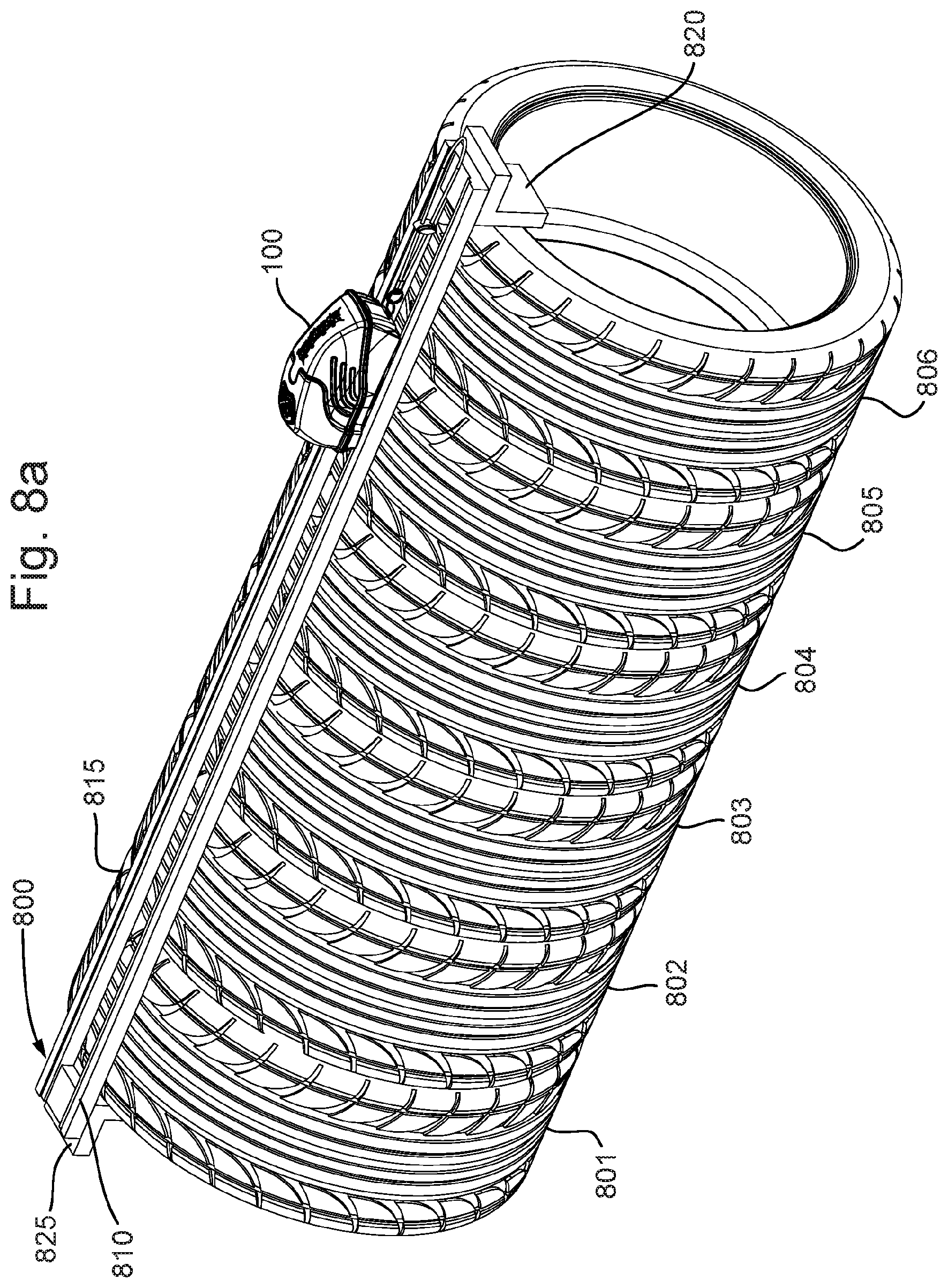 Patent US12174007 Figure 8 – Hand-held tire scanner and method for obtaining a three-dimensional surface profile of a tire