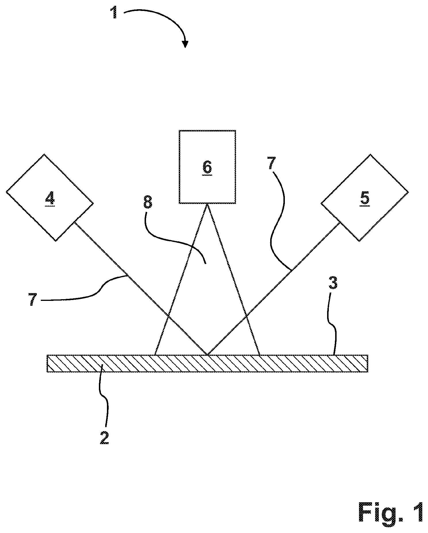 Patent US12174008 — Device and method for inspecting reflective surfaces — Figure 1