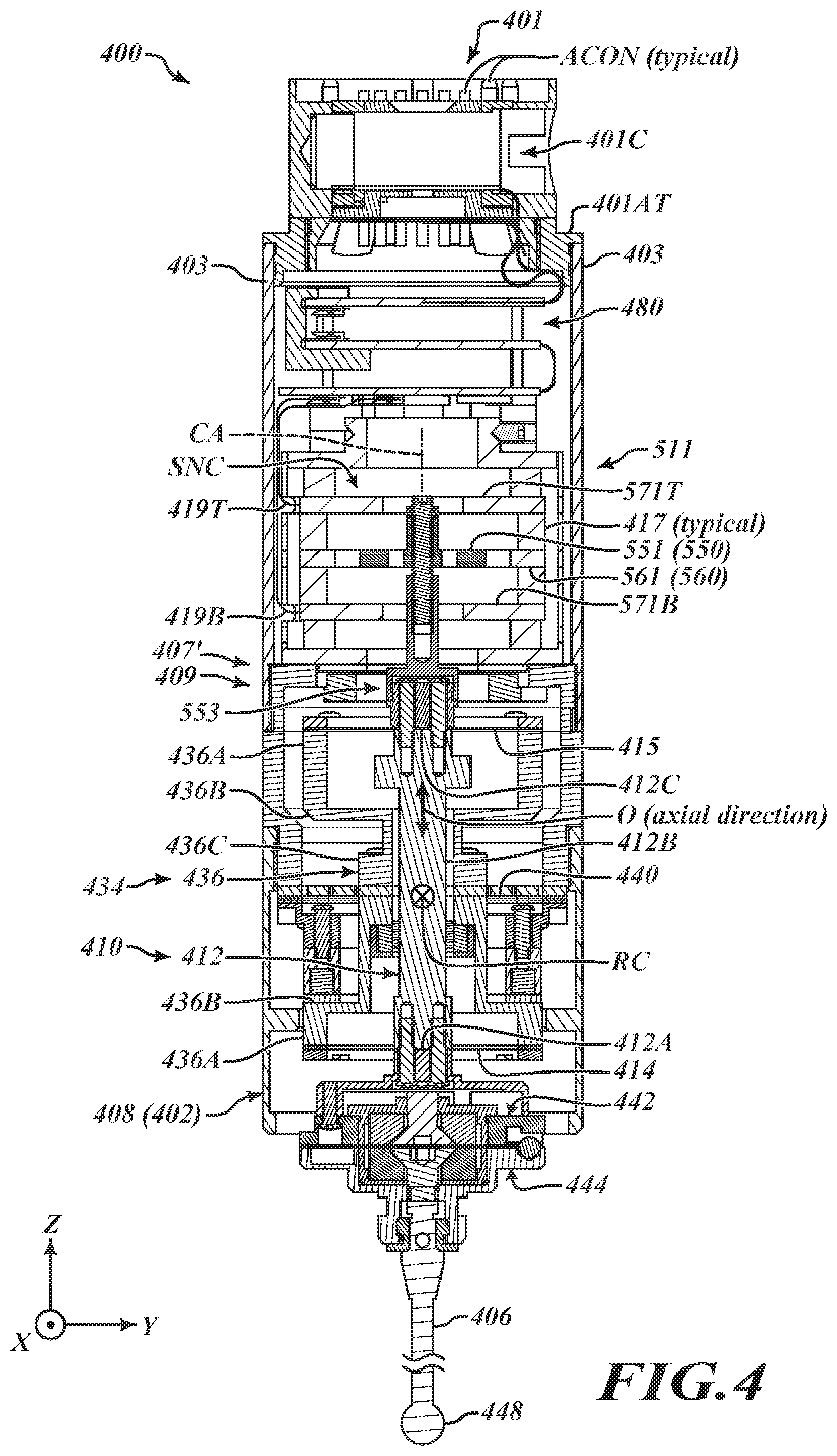 Patent US12174013 Figure 4 – Measuring probe with sensing coils and temperature compensation