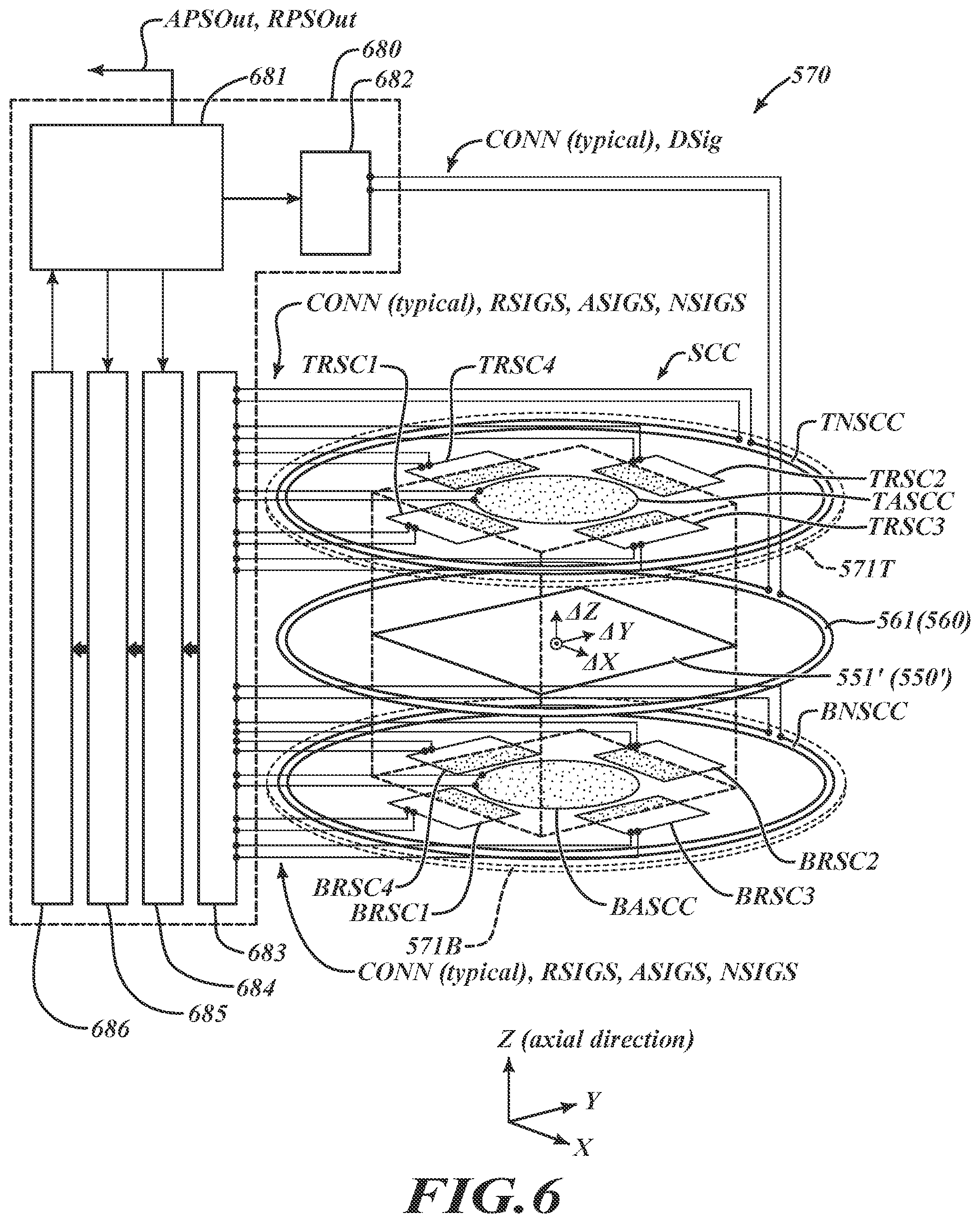 Patent US12174013 Figure 6 – Measuring probe with sensing coils and temperature compensation