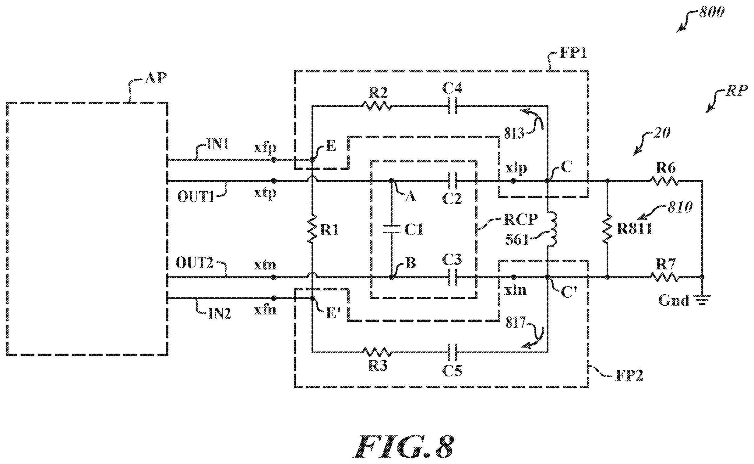 Patent US12174013 Figure 8 – Measuring probe with sensing coils and temperature compensation