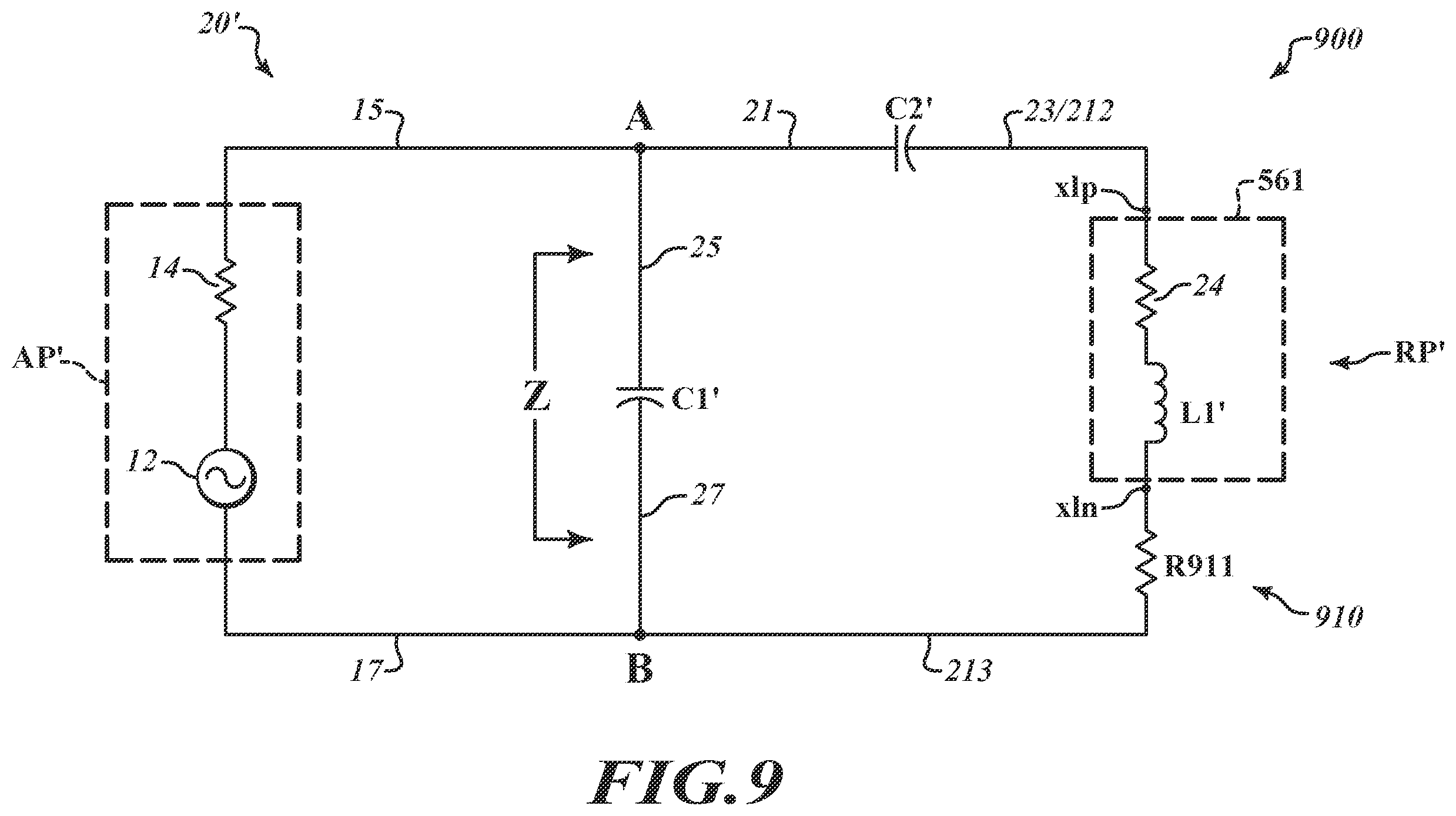 Patent US12174013 Figure 9 – Measuring probe with sensing coils and temperature compensation
