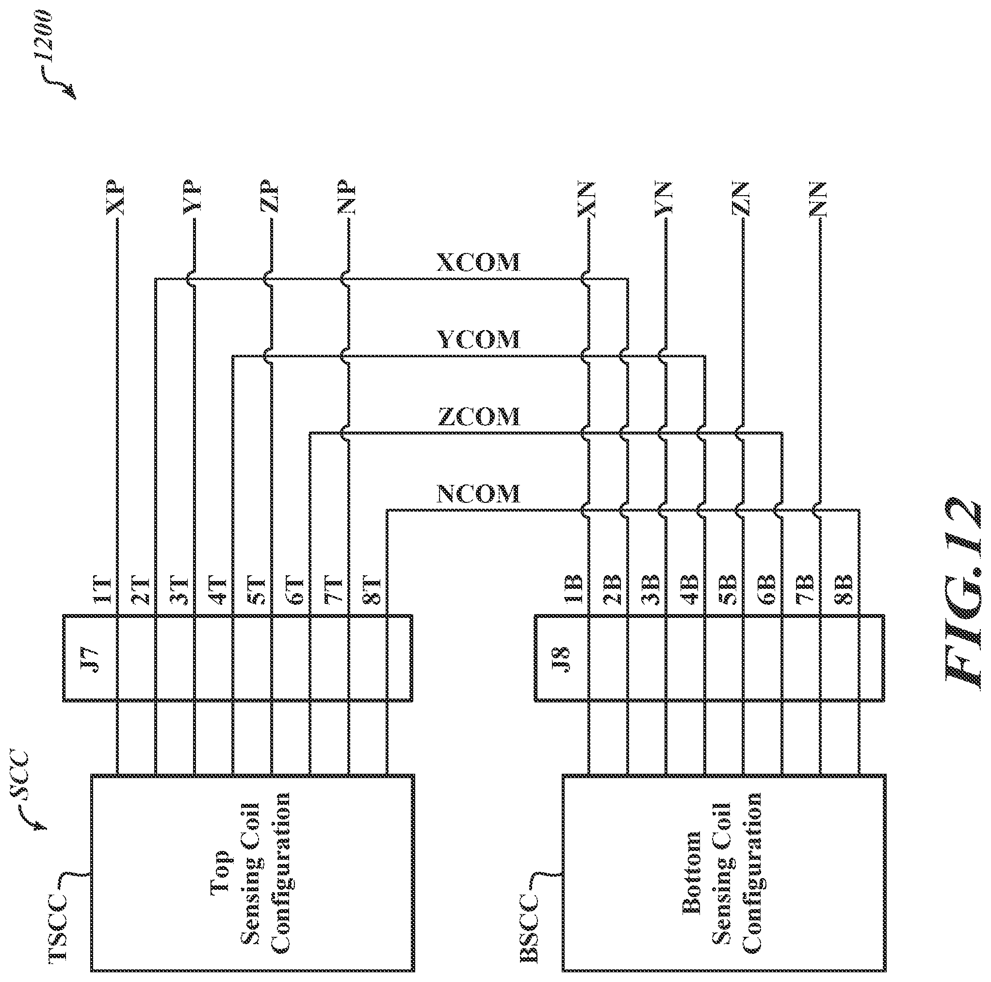 Patent US12174013 Figure 13 – Measuring probe with sensing coils and temperature compensation