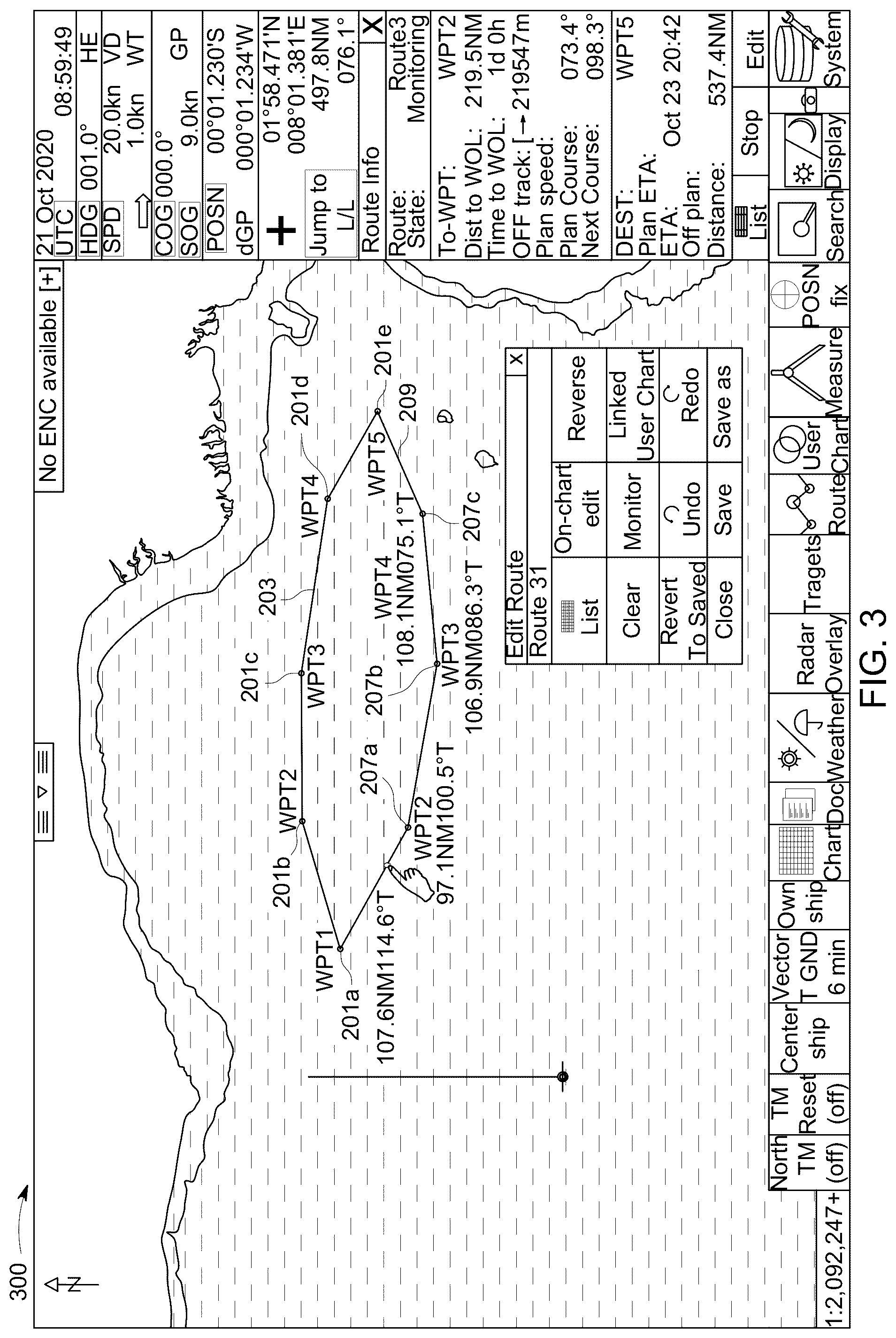 Patent US12174022 Figure 6 – Apparatus and method for route editing assistance