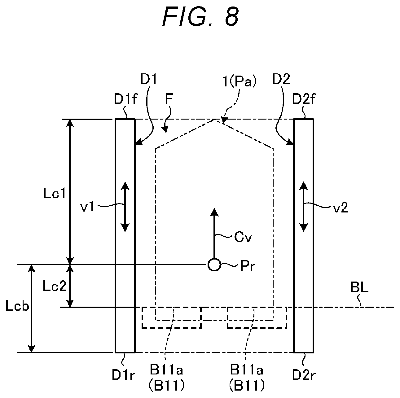 Patent US12174028 Figure 8 – Parking assistance device