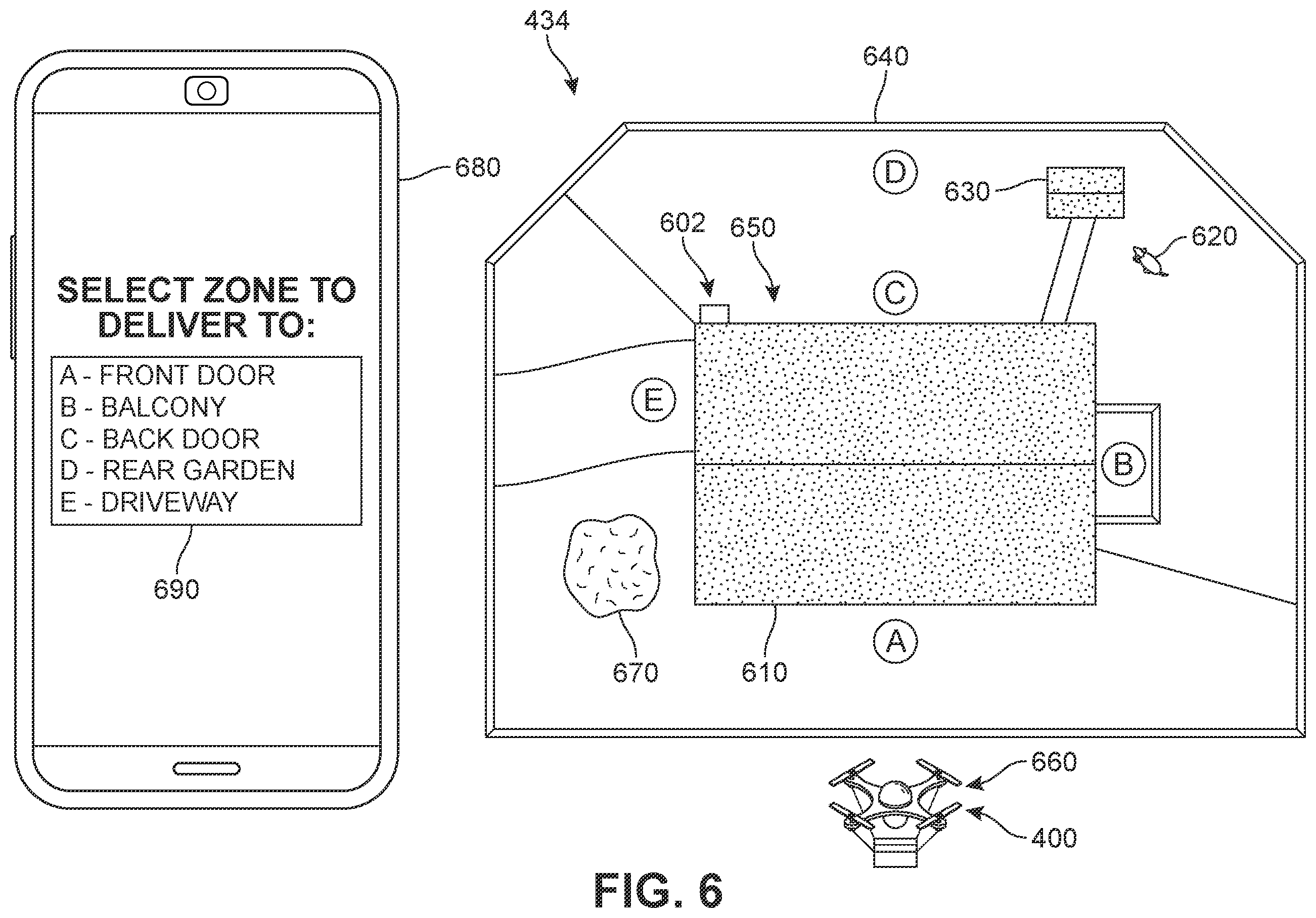 Patent US12174030 Figure 8 – Local flight path navigation for drone deliveries