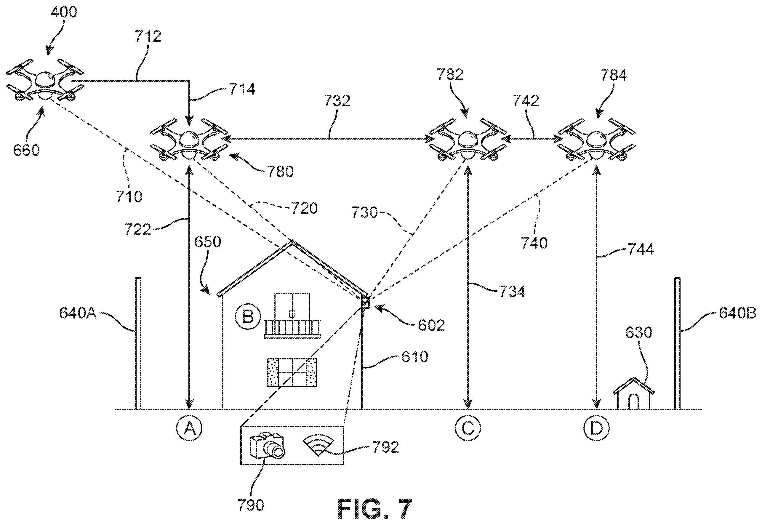 Patent US12174030 Figure 9 – Local flight path navigation for drone deliveries