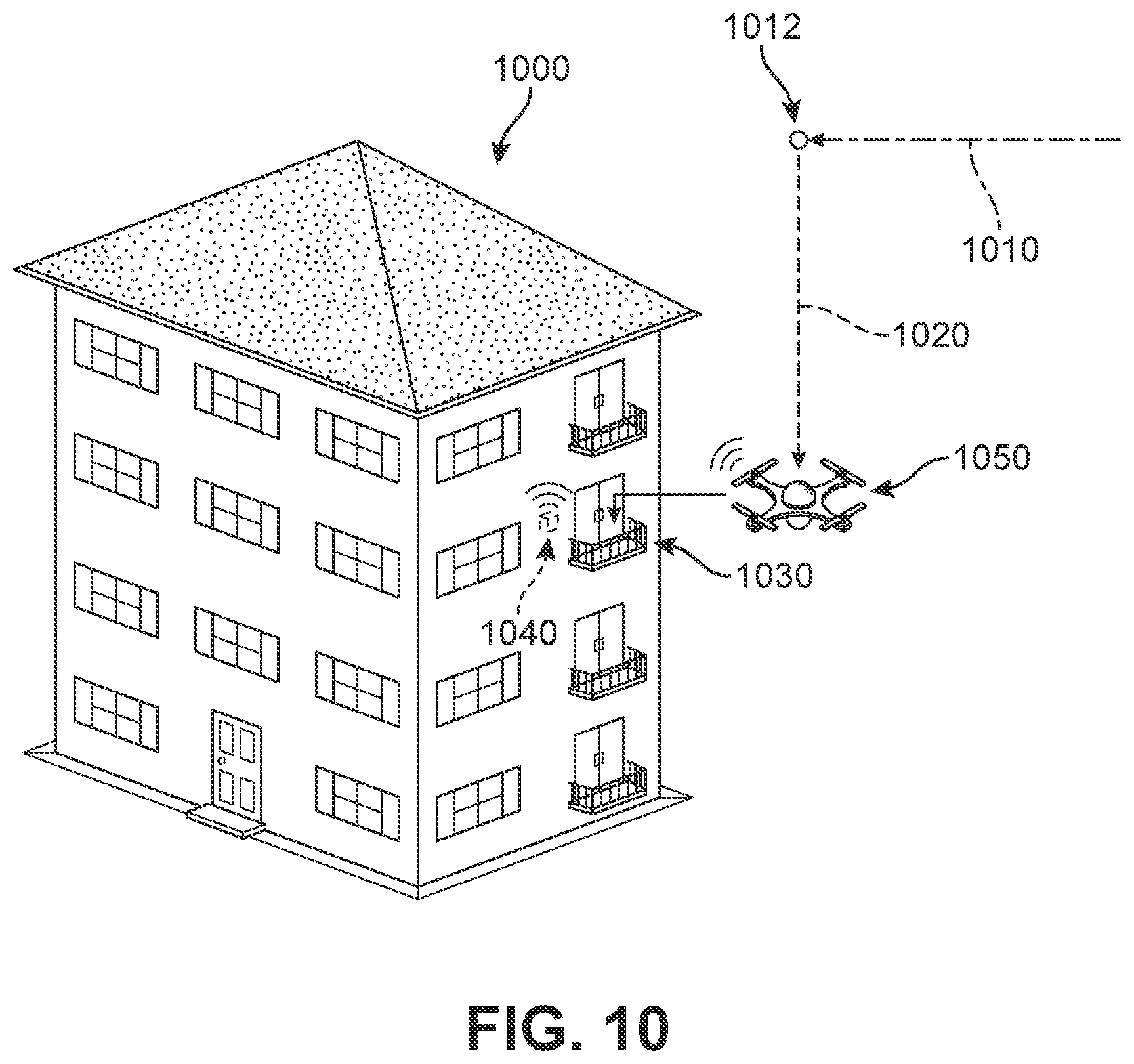 Patent US12174030 Figure 12 – Local flight path navigation for drone deliveries