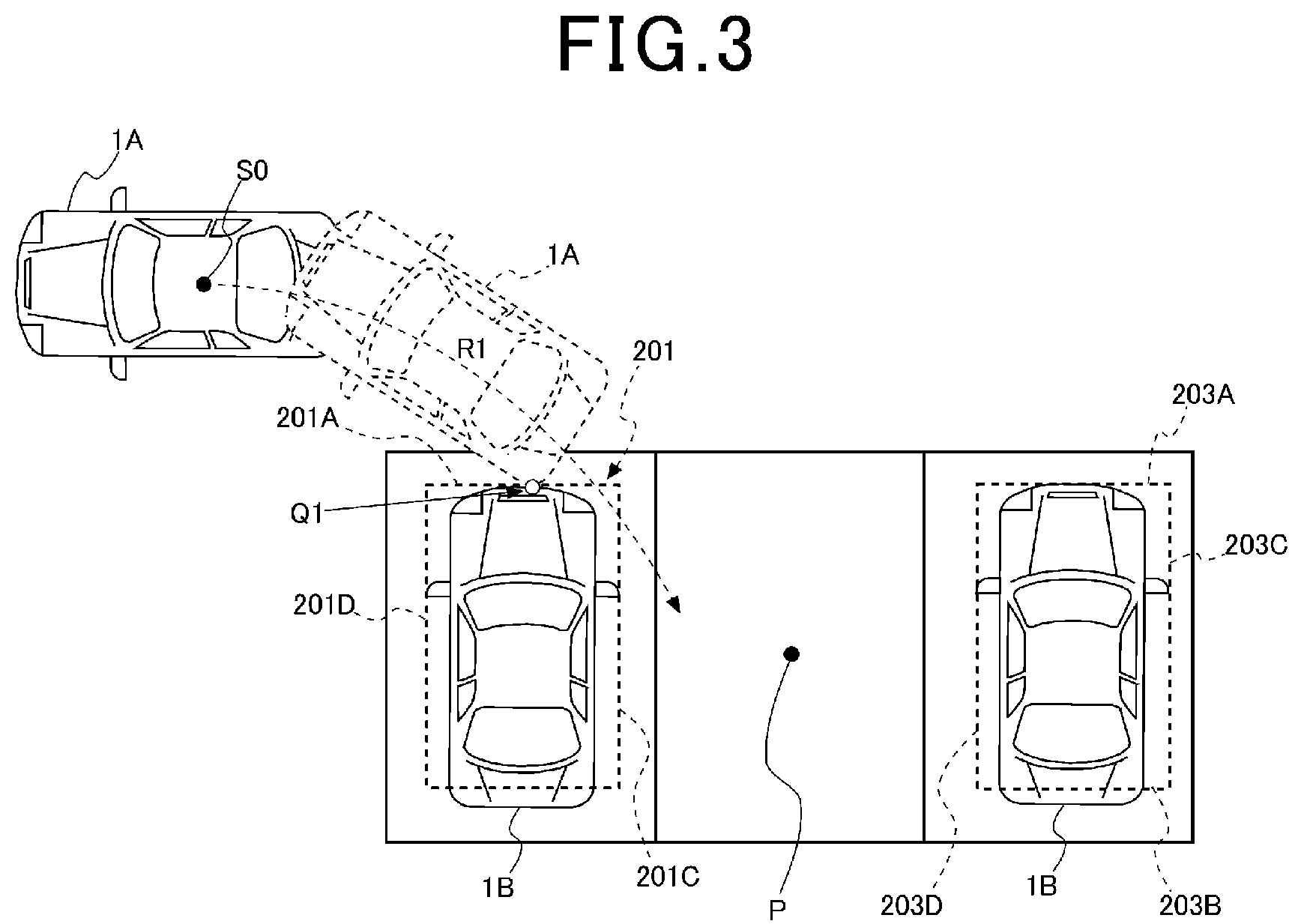 Patent US12174031 Figure 3 – Parking assistance device and parking assistance method