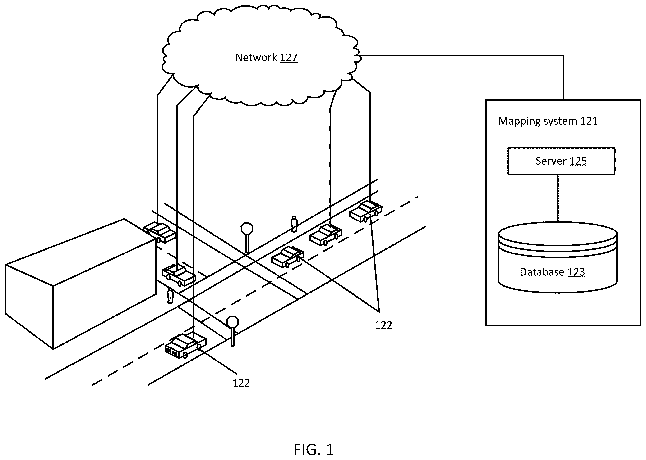 Patent US12174032 Figure 1 – Real-time lane-level traffic processing system and method