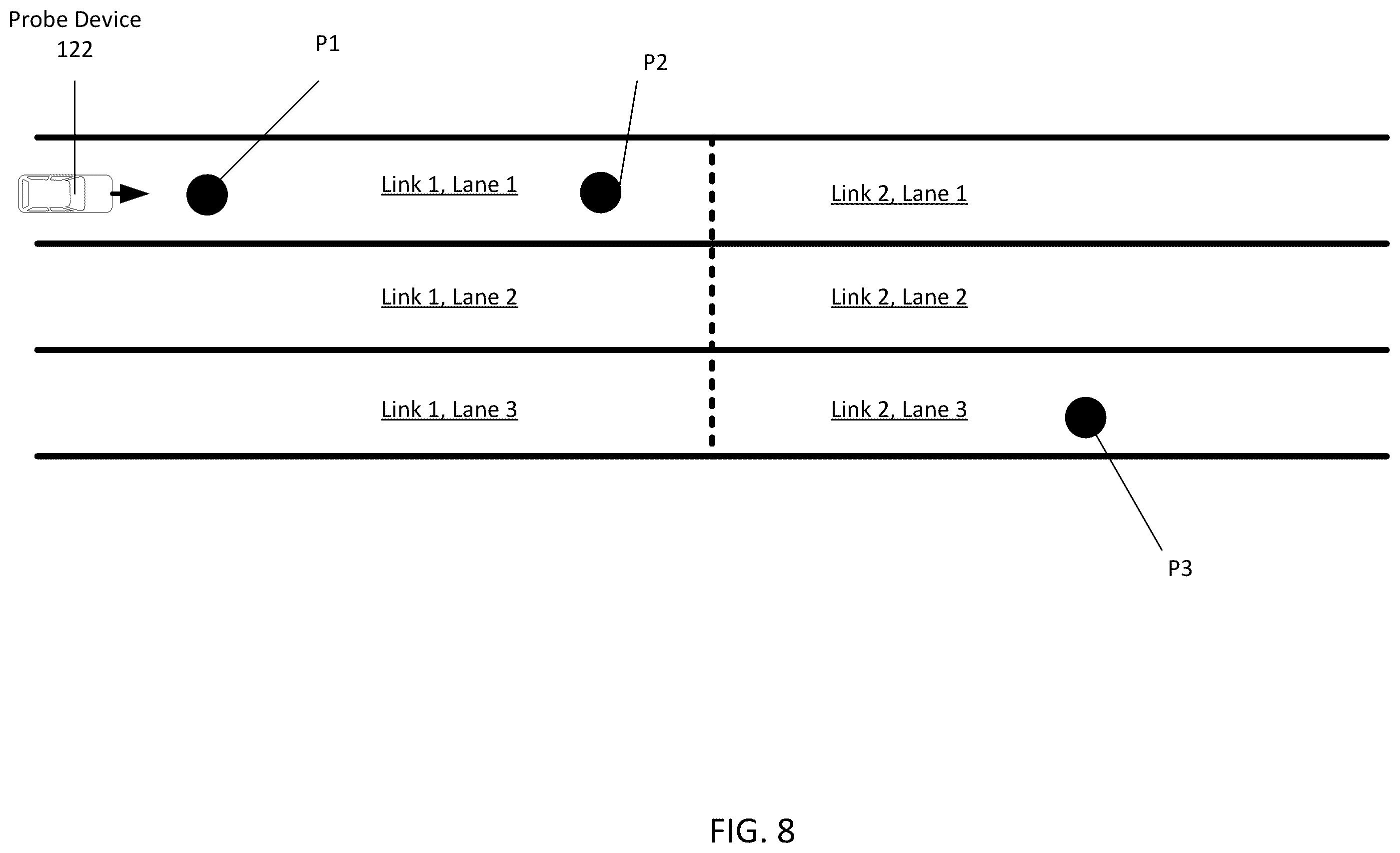 Patent US12174032 Figure 8 – Real-time lane-level traffic processing system and method