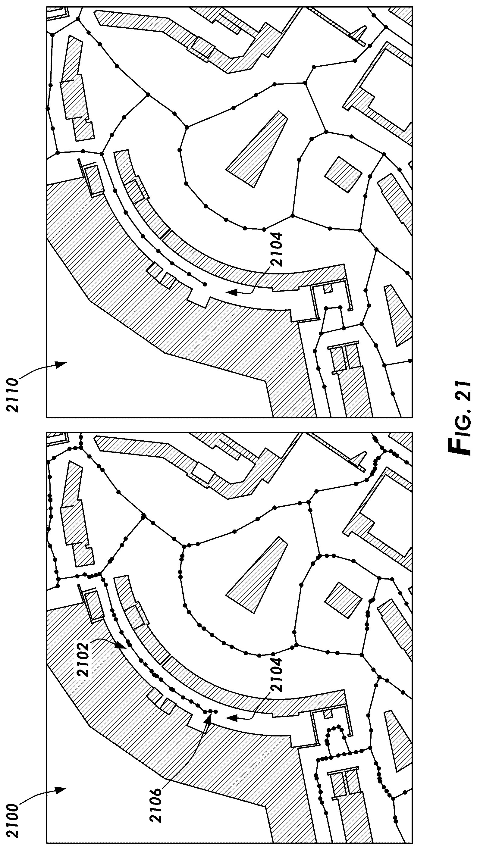 Patent US12174035 Figure 17 – Methods and systems for generating local-and global-walkable paths for route guidance
