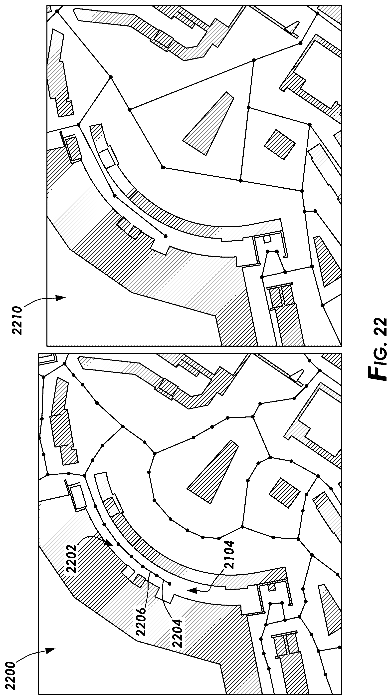 Patent US12174035 Figure 18 – Methods and systems for generating local-and global-walkable paths for route guidance