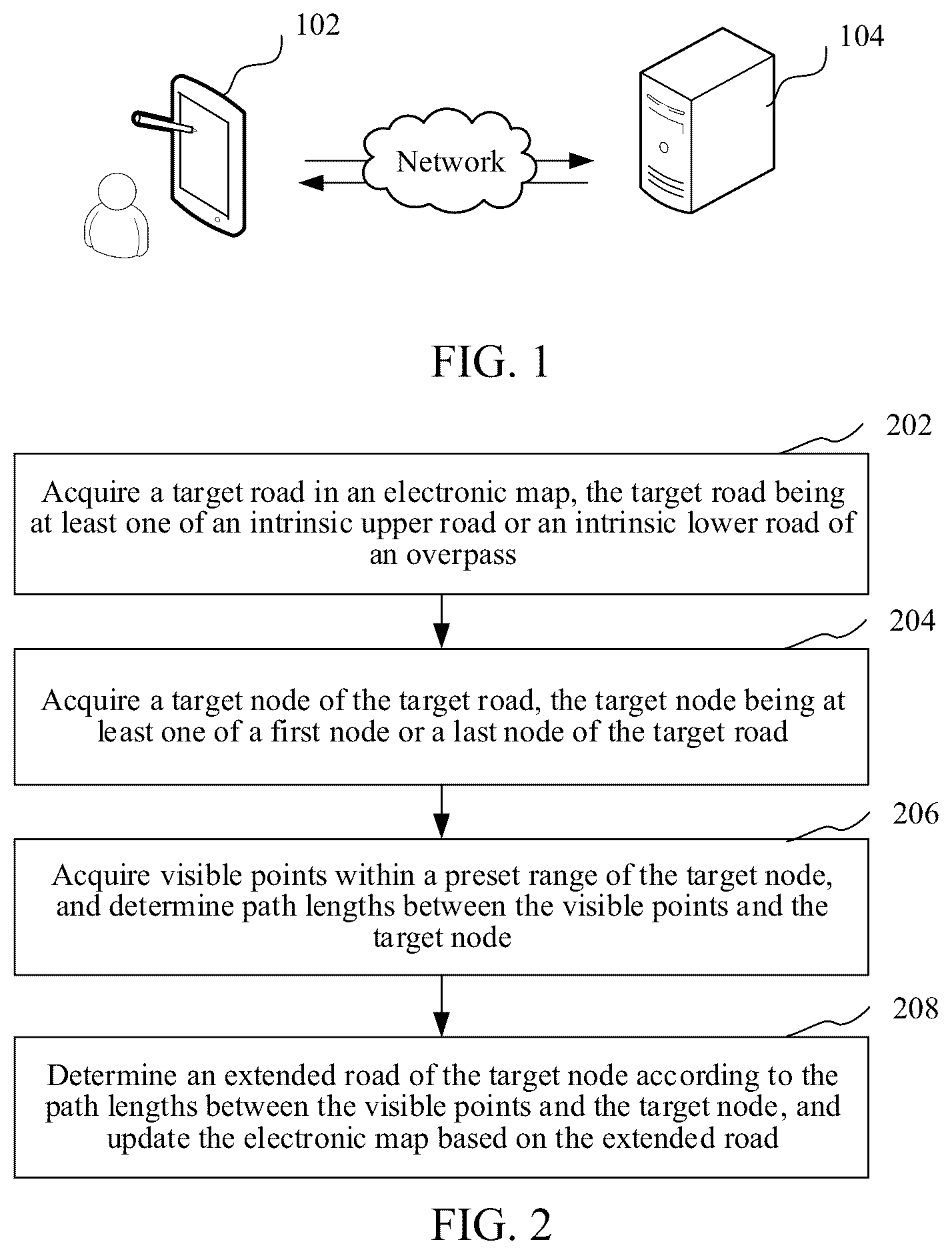 Patent US12174041 Figure 1 – Road updating method and apparatus for electronic map, computer device, and storage medium