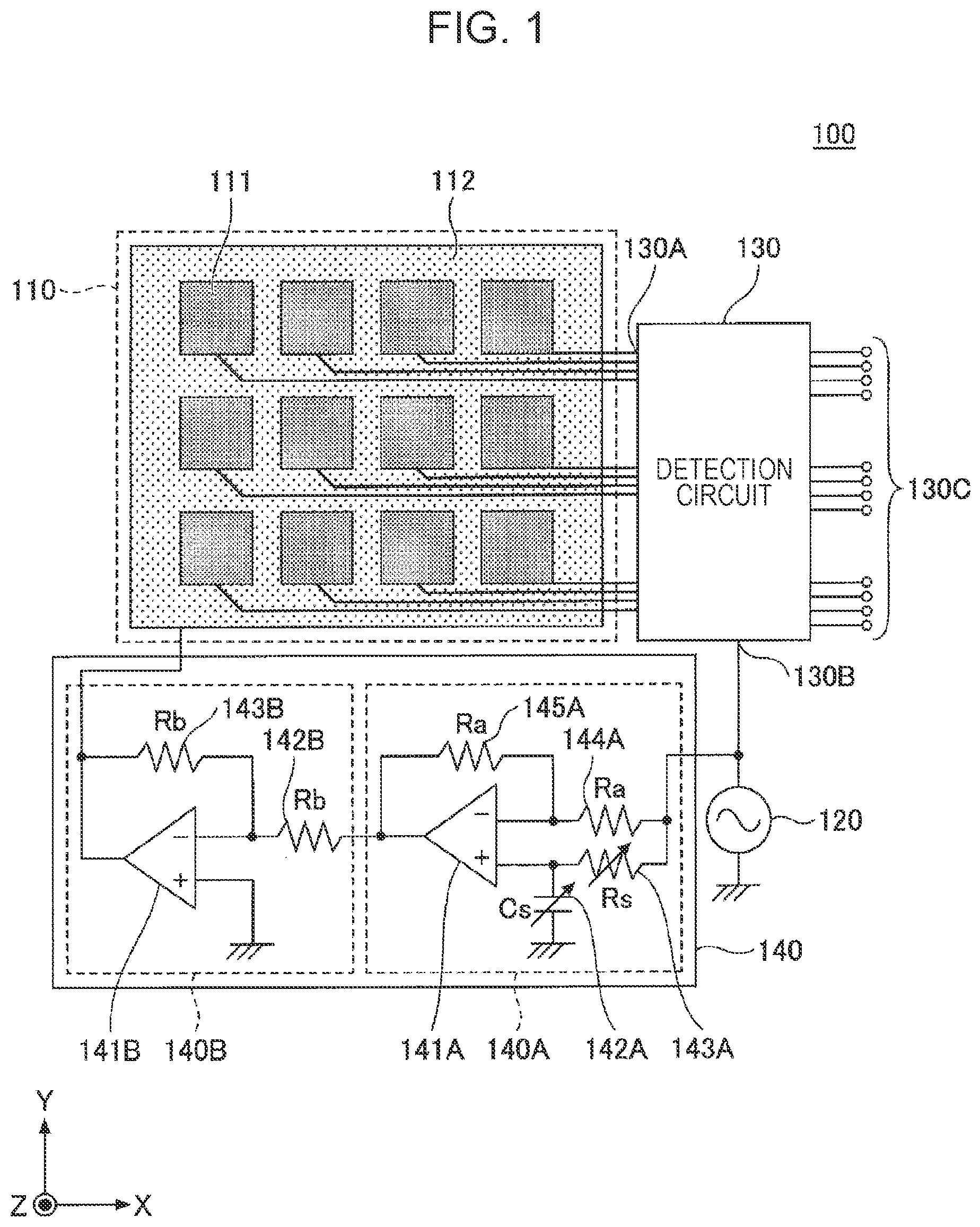 Patent US12174047 Figure 1 – Capacitance detection device and capacitance detection method