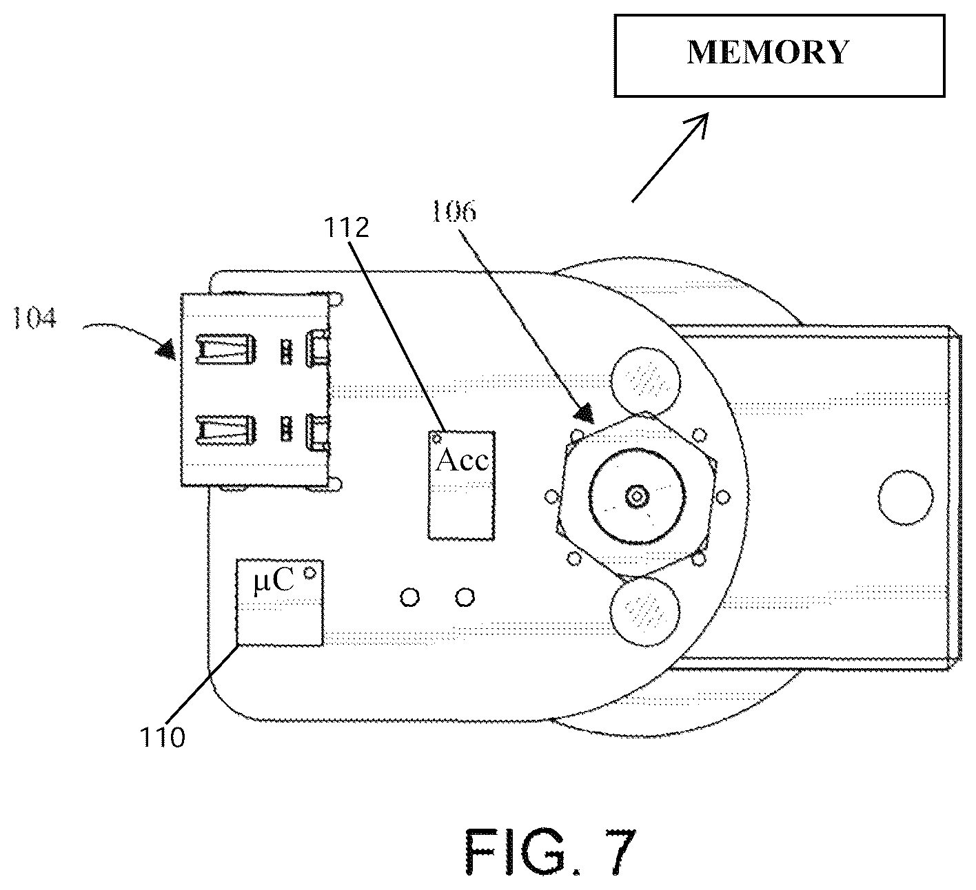 Patent US12174058 Figure 7 – Hard mounted nozzle accelerometer