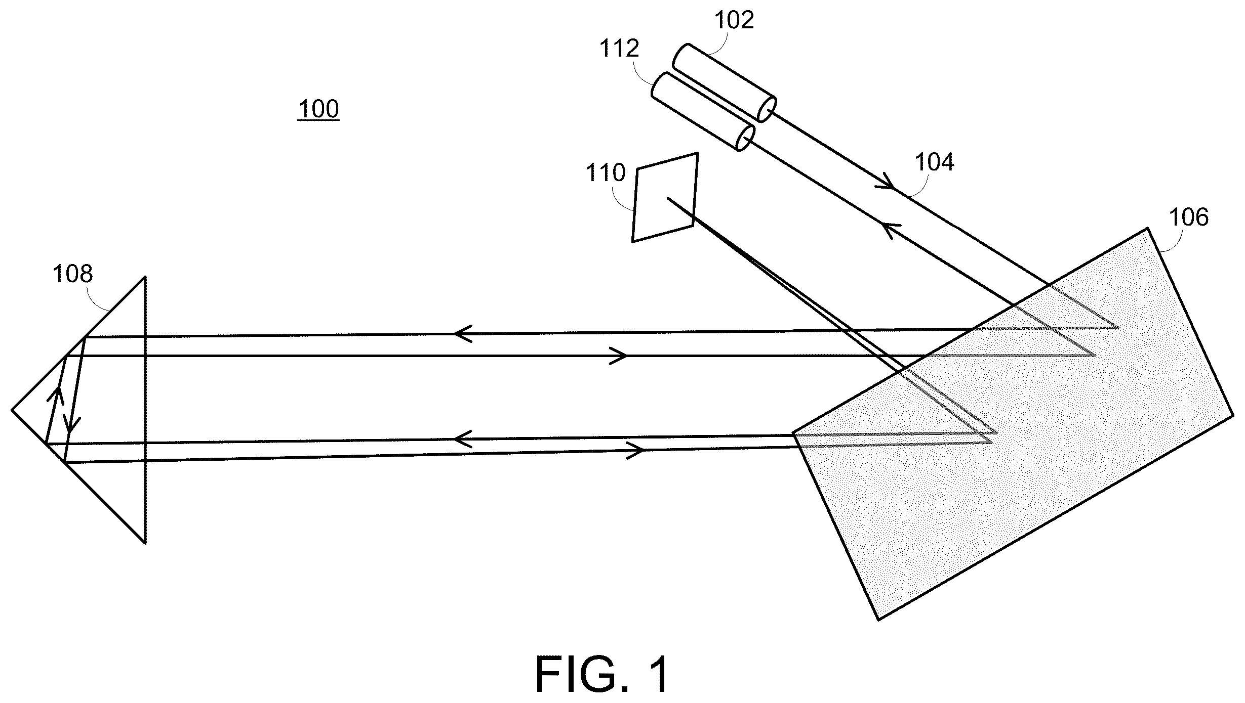 Patent US12174066 Figure 1 – Reducing polarization dependent loss (PDL) in a grating-based optical spectrum analyzer (OSA)