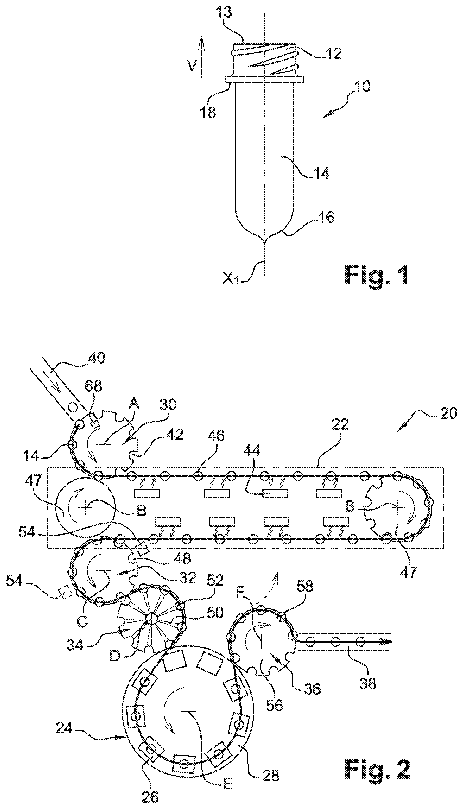 Patent US12174077 Figure 1 – Method for individual measurement of the temperature of a preform