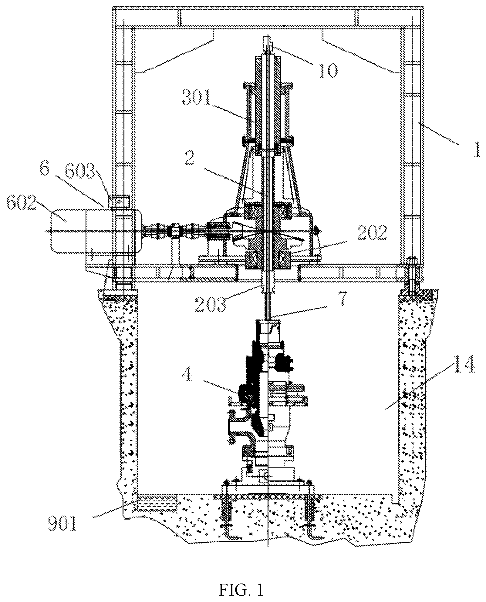 Patent US12174082 Figure 1 – Integrated detection test device for drill bit and rotary blowout preventer and detection method thereof