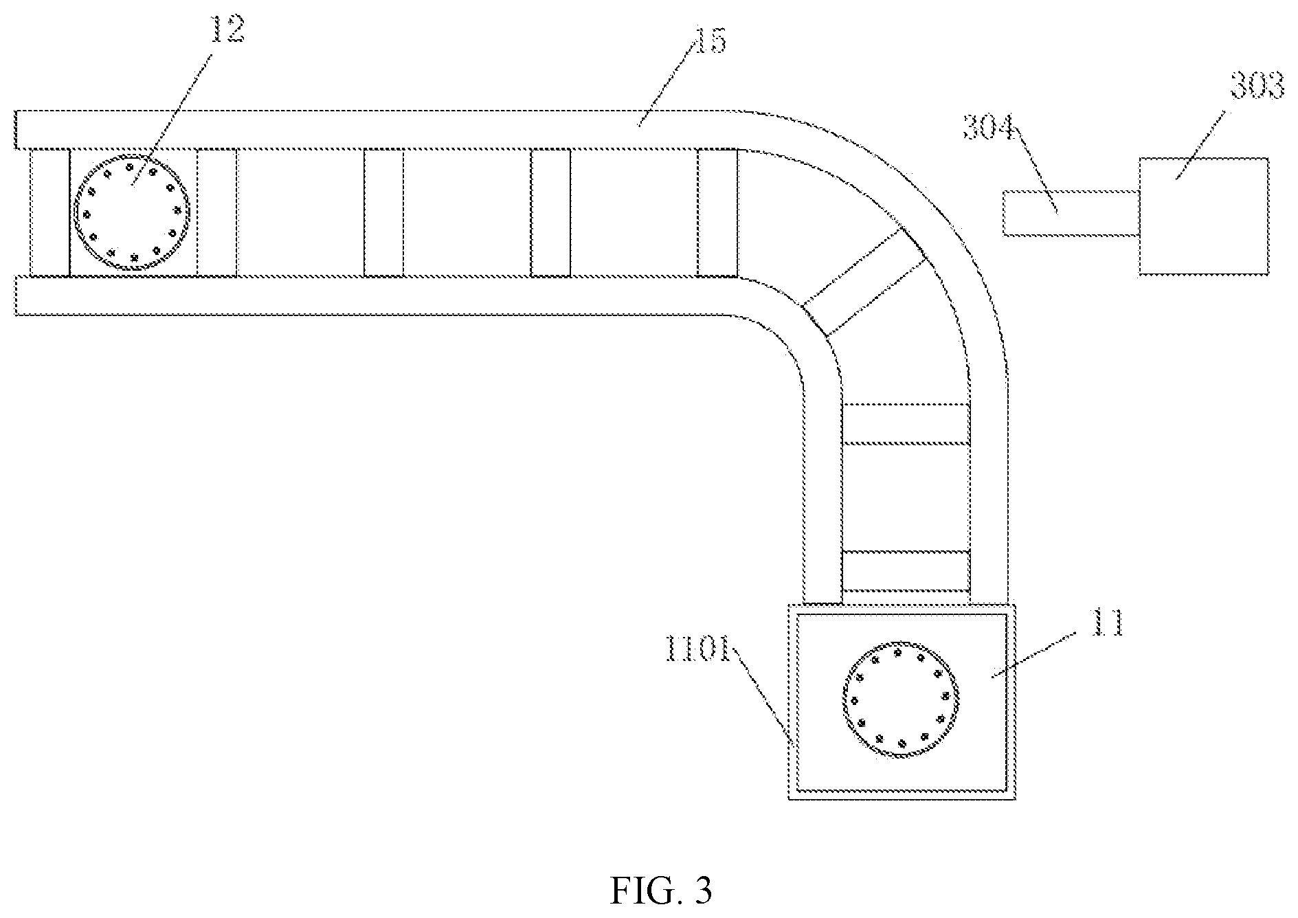 Patent US12174082 Figure 3 – Integrated detection test device for drill bit and rotary blowout preventer and detection method thereof