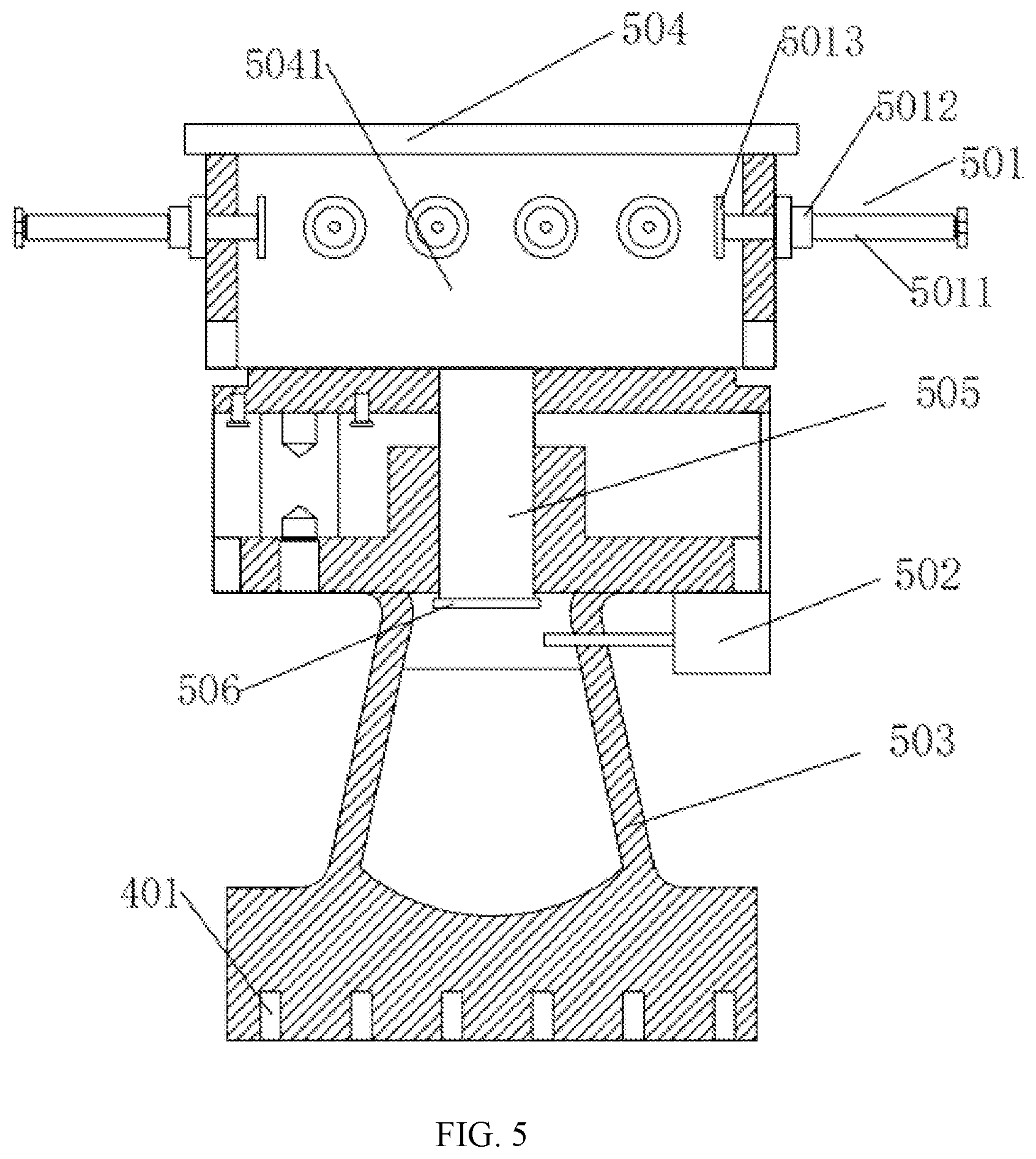 Patent US12174082 Figure 5 – Integrated detection test device for drill bit and rotary blowout preventer and detection method thereof