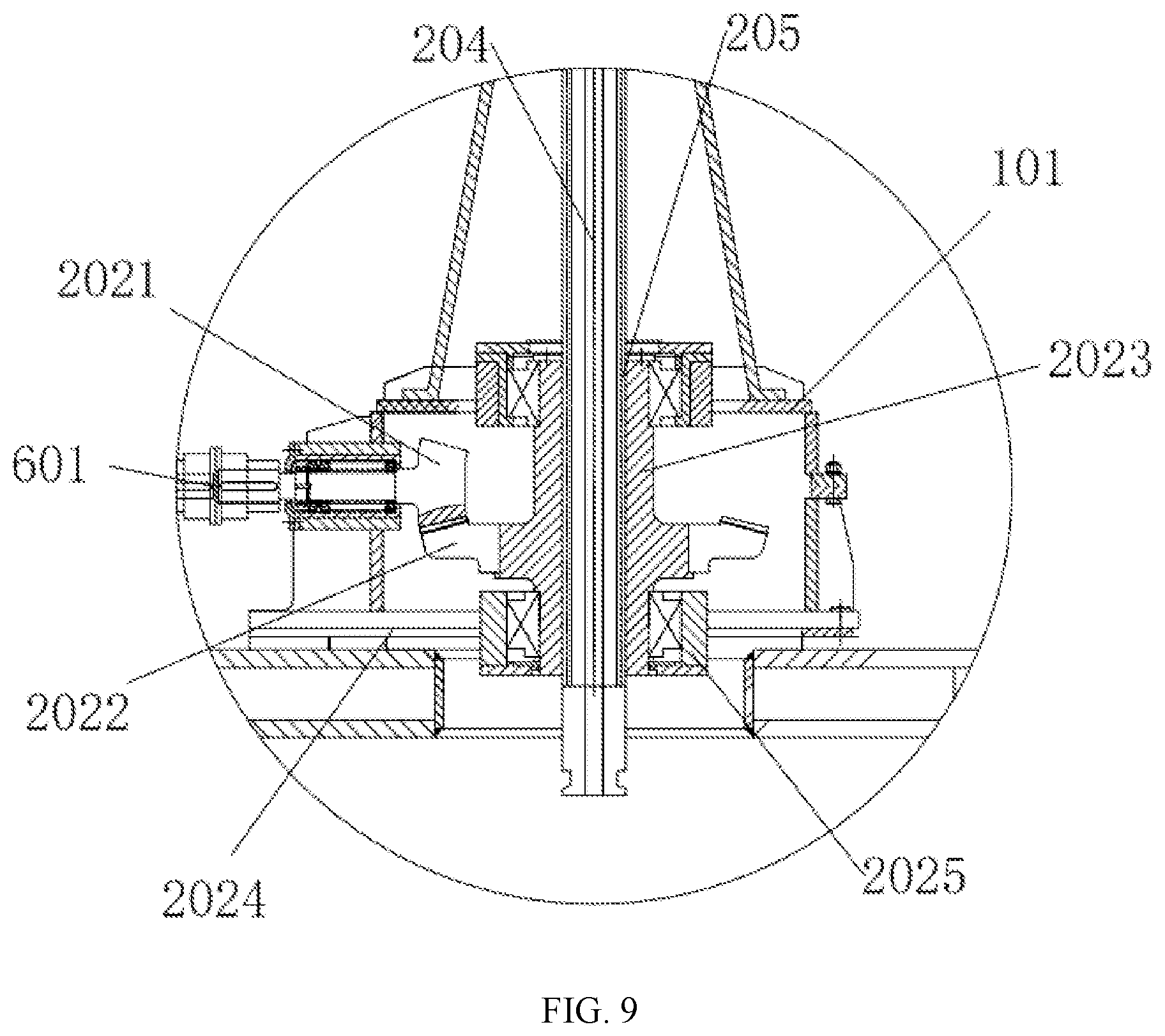 Patent US12174082 Figure 9 – Integrated detection test device for drill bit and rotary blowout preventer and detection method thereof