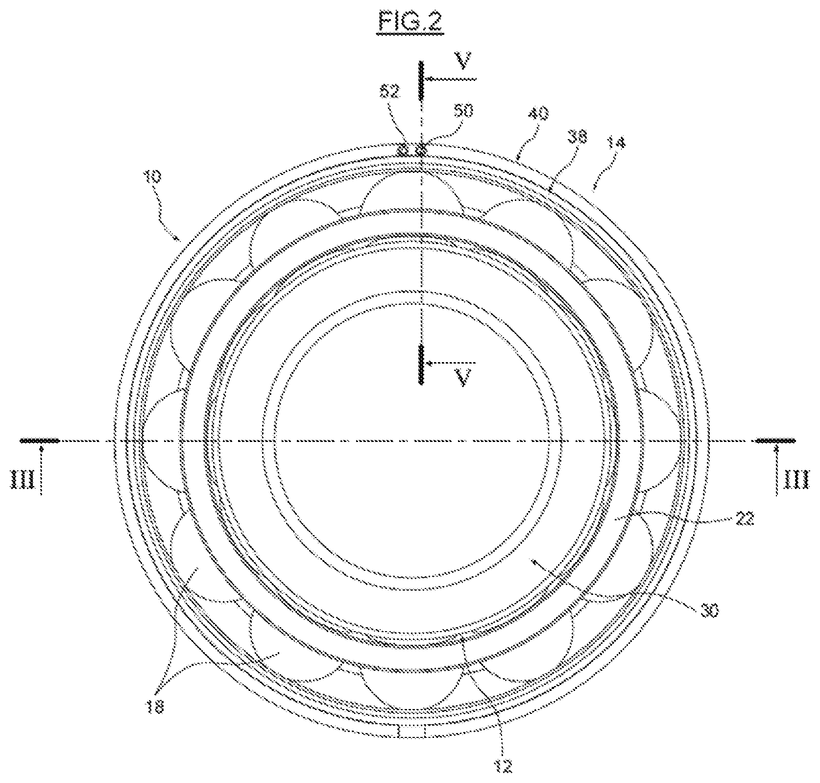 Patent US12174085 Figure 2 – Rolling bearing with integrated optical fiber sensor
