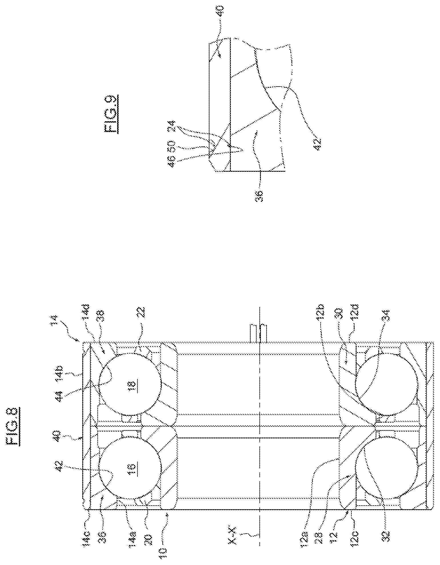 Patent US12174085 Figure 5 – Rolling bearing with integrated optical fiber sensor