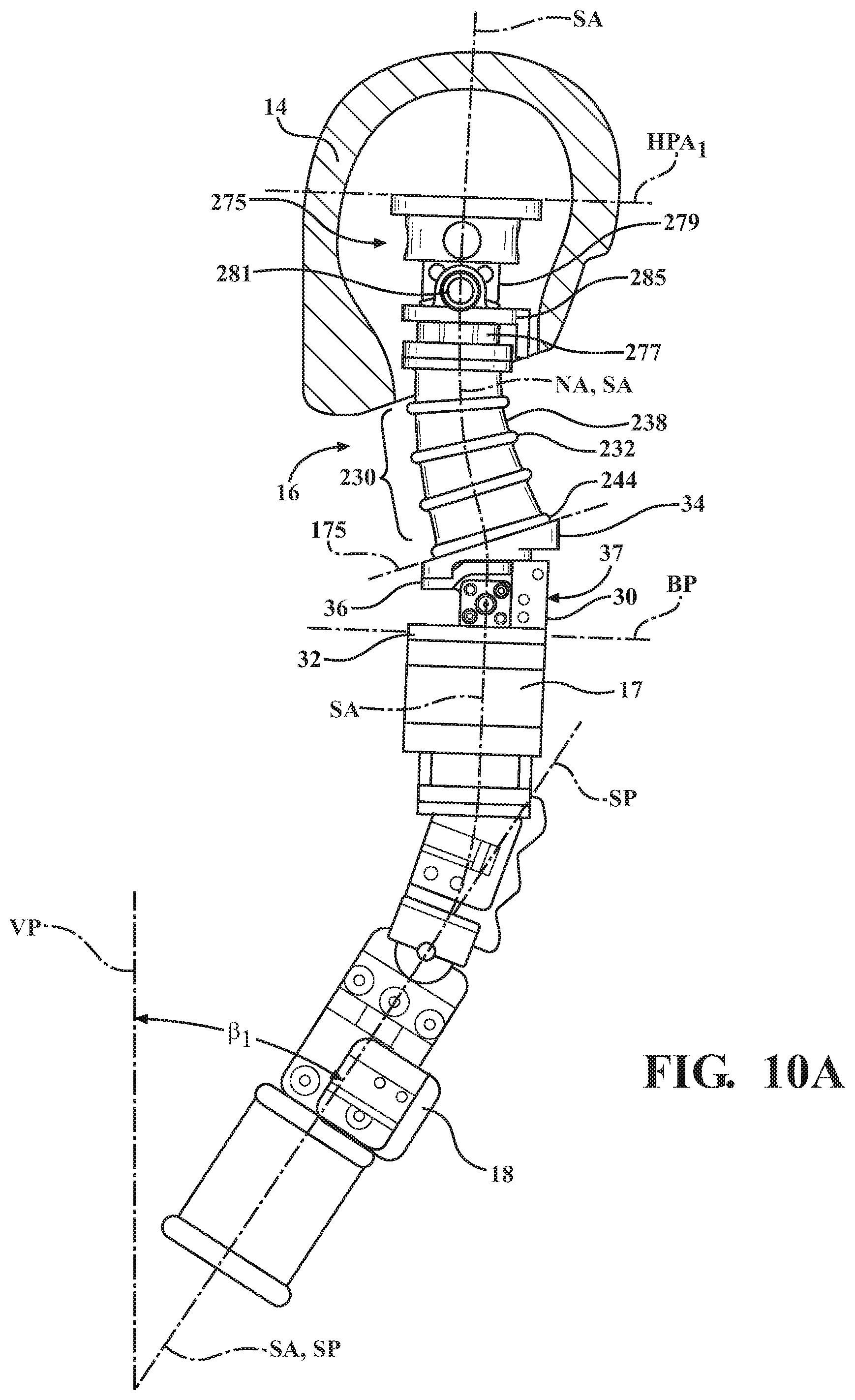 Patent US12174087 Figure 11 – Neck bracket design for anthropomorphic test device in multiple reclined seating postures