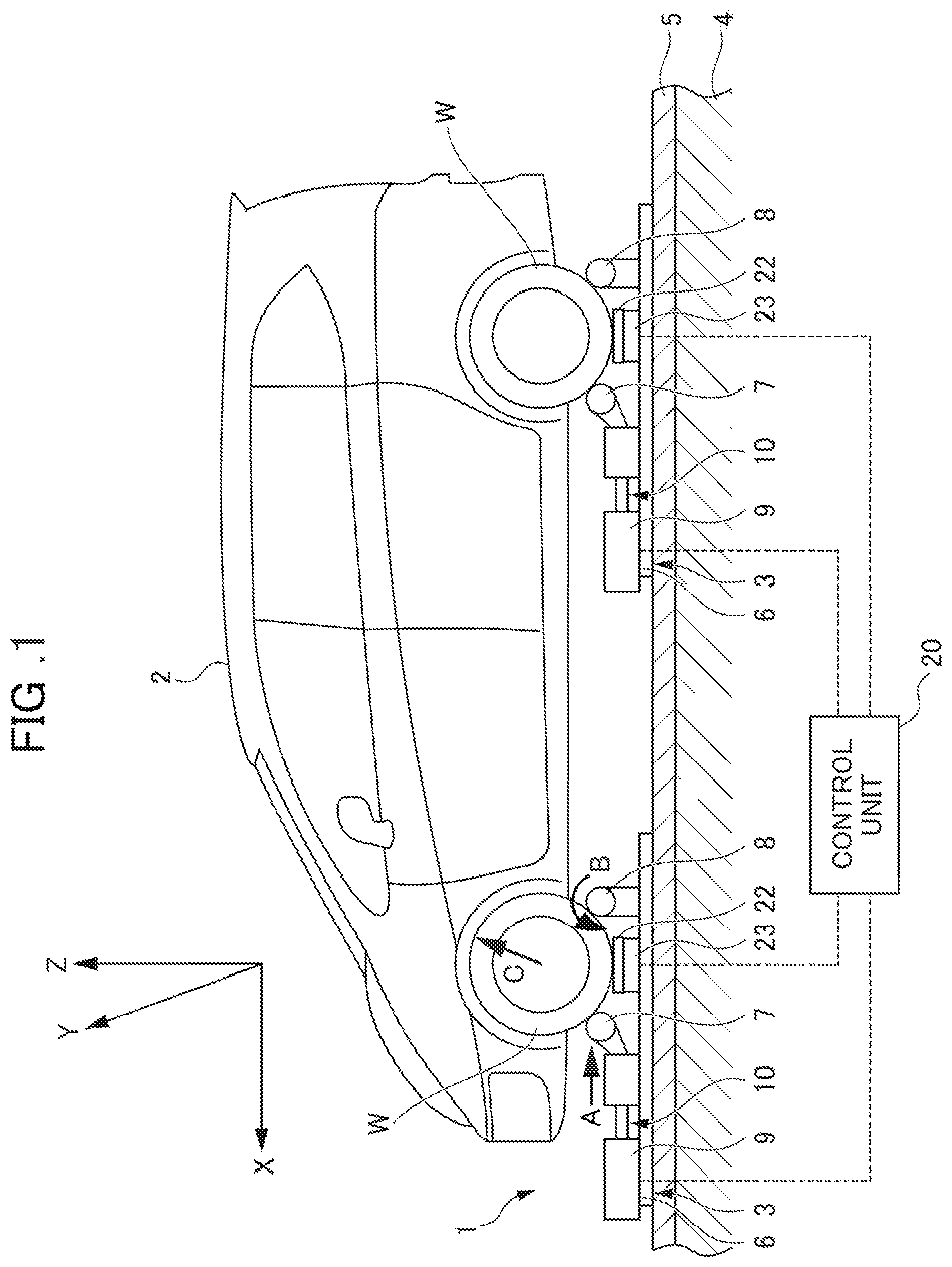 Patent US12174088 — Vehicle vibration device — Figure 1
