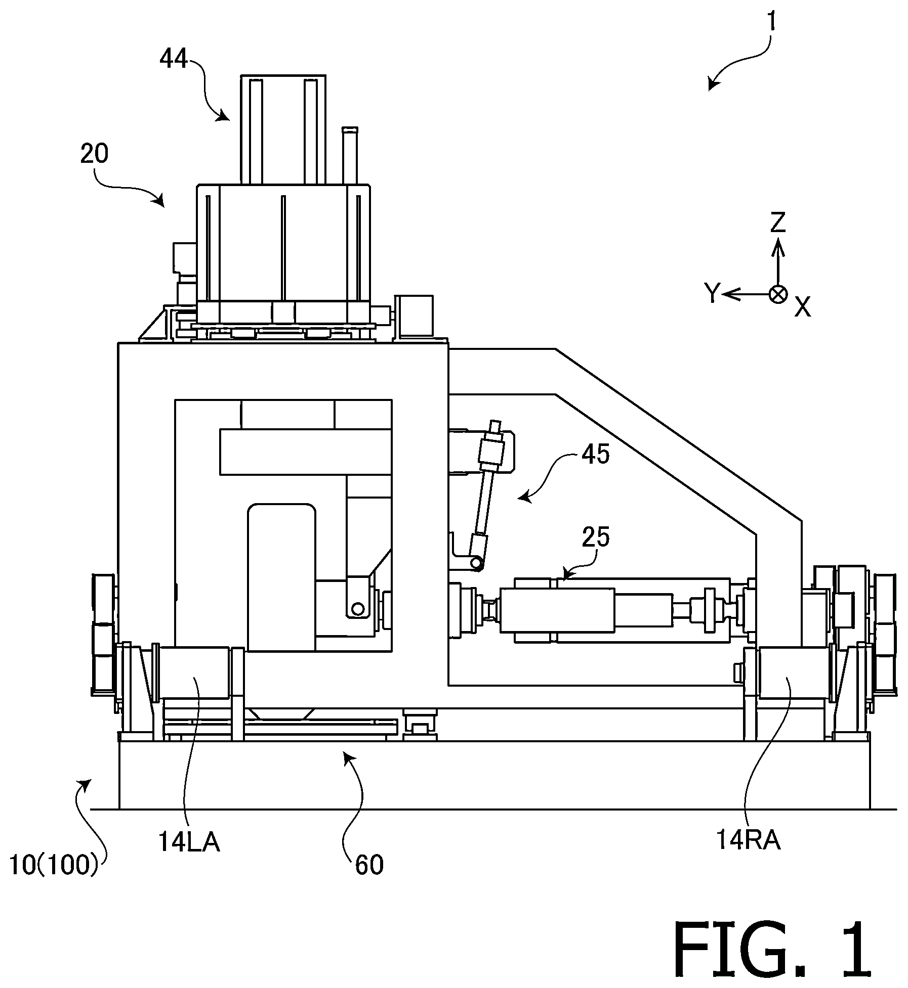 Patent US12174089 Figure 1 – Tire testing device