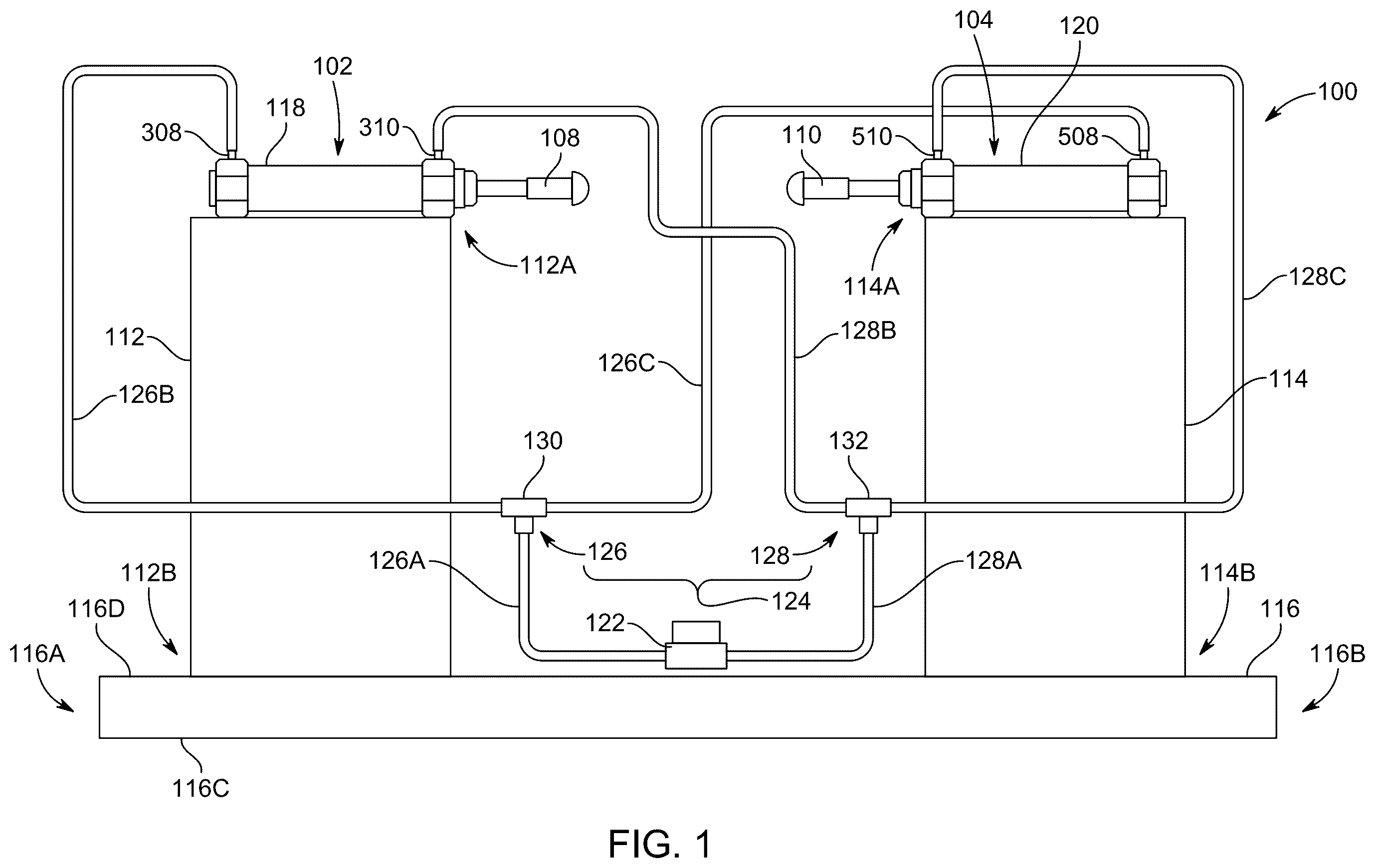 Patent US12174094 Figure 1 – Twin pneumatic hammer