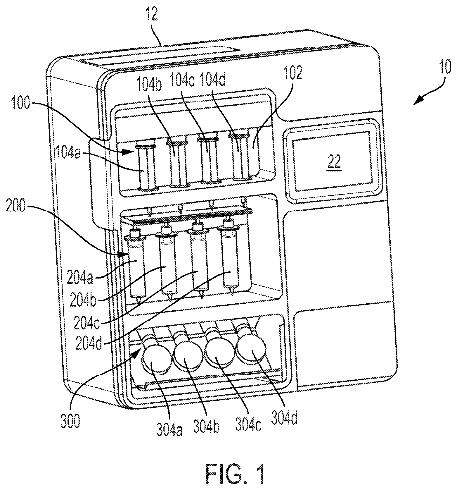 Patent US12174100 Figure 1 – Systems and methods for extracting analytes from a sample